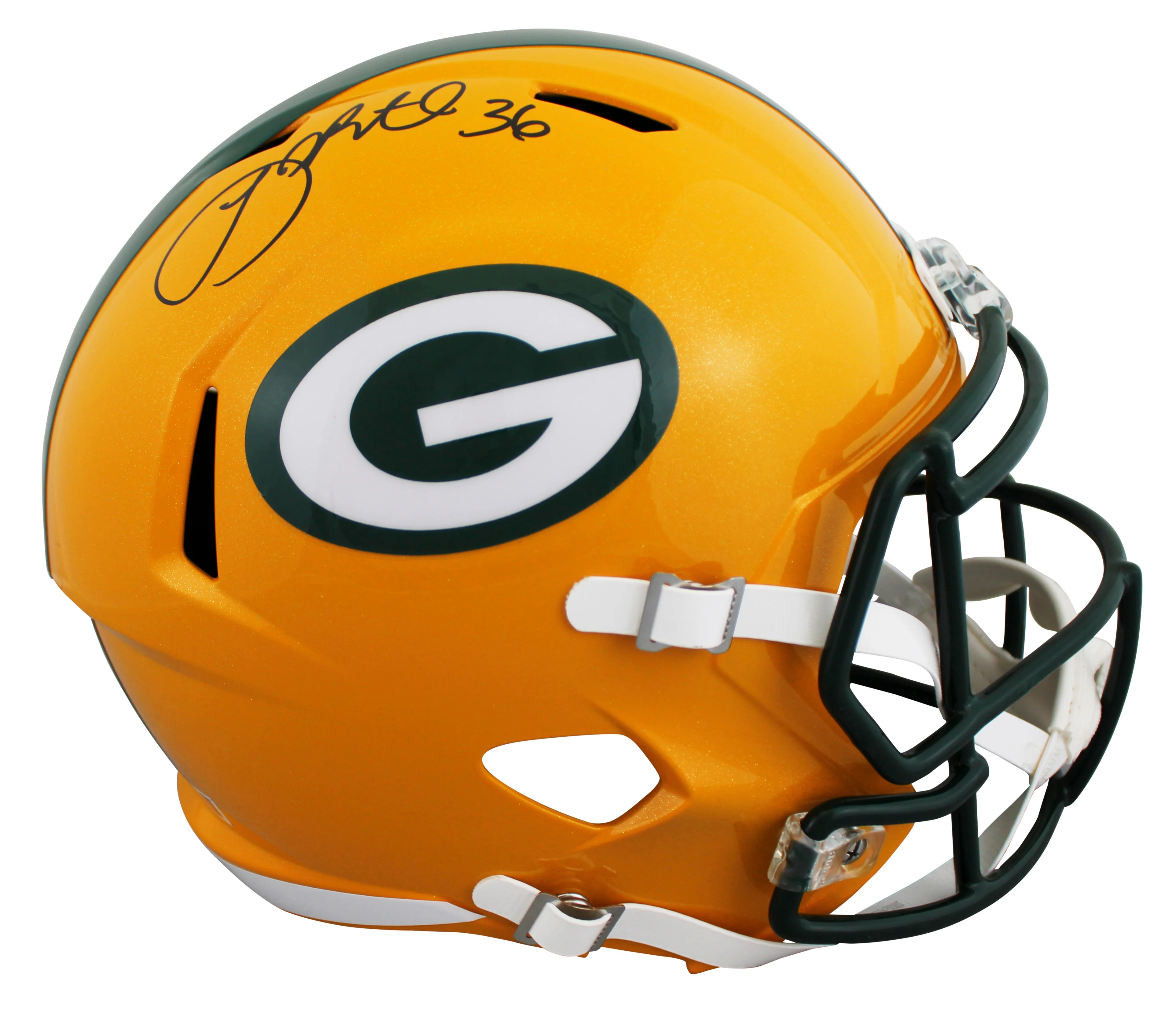 Packers LeRoy Butler Signed Full Size Speed Rep Helmet W/ Case BAS Witnessed - Image 3