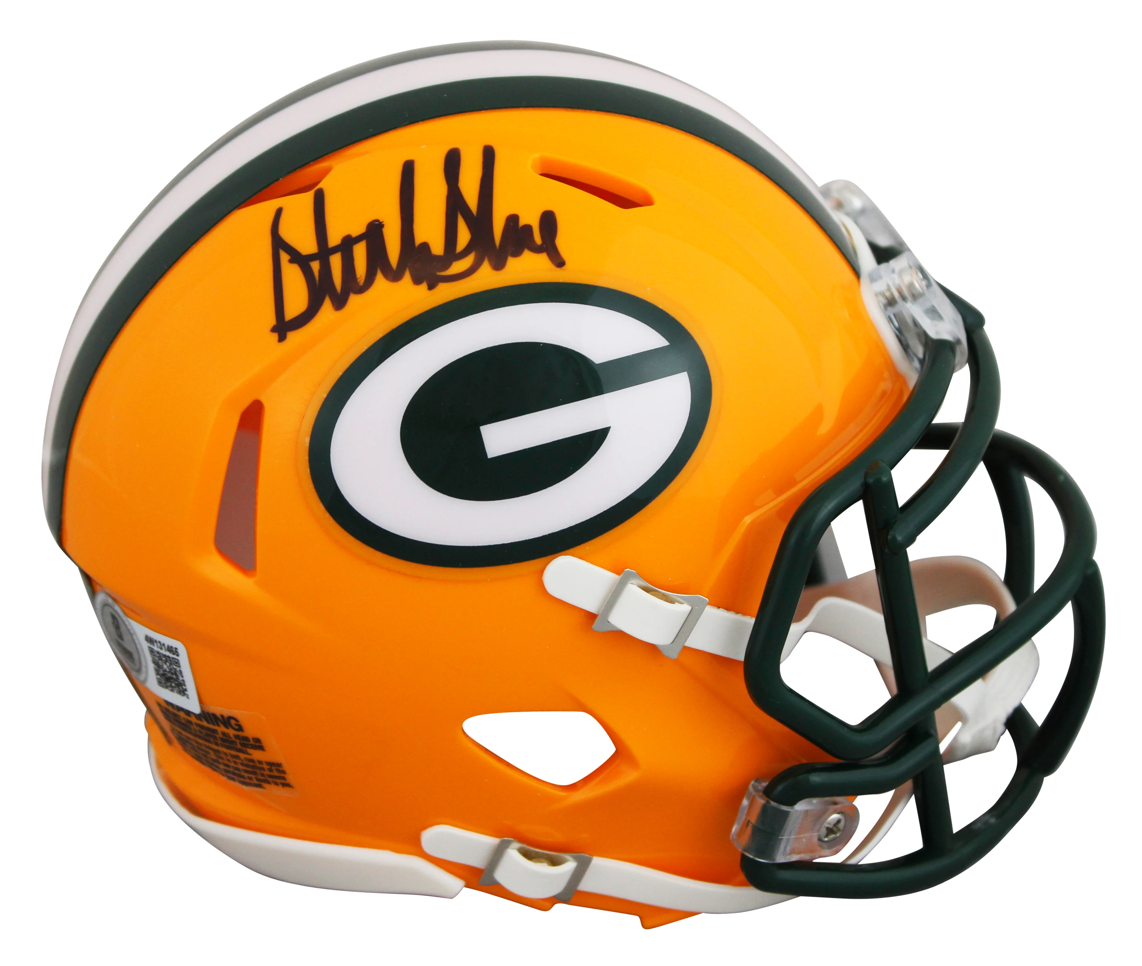 Packers Sterling Sharpe Authentic Signed Speed Mini Helmet BAS Witnessed - Image 2