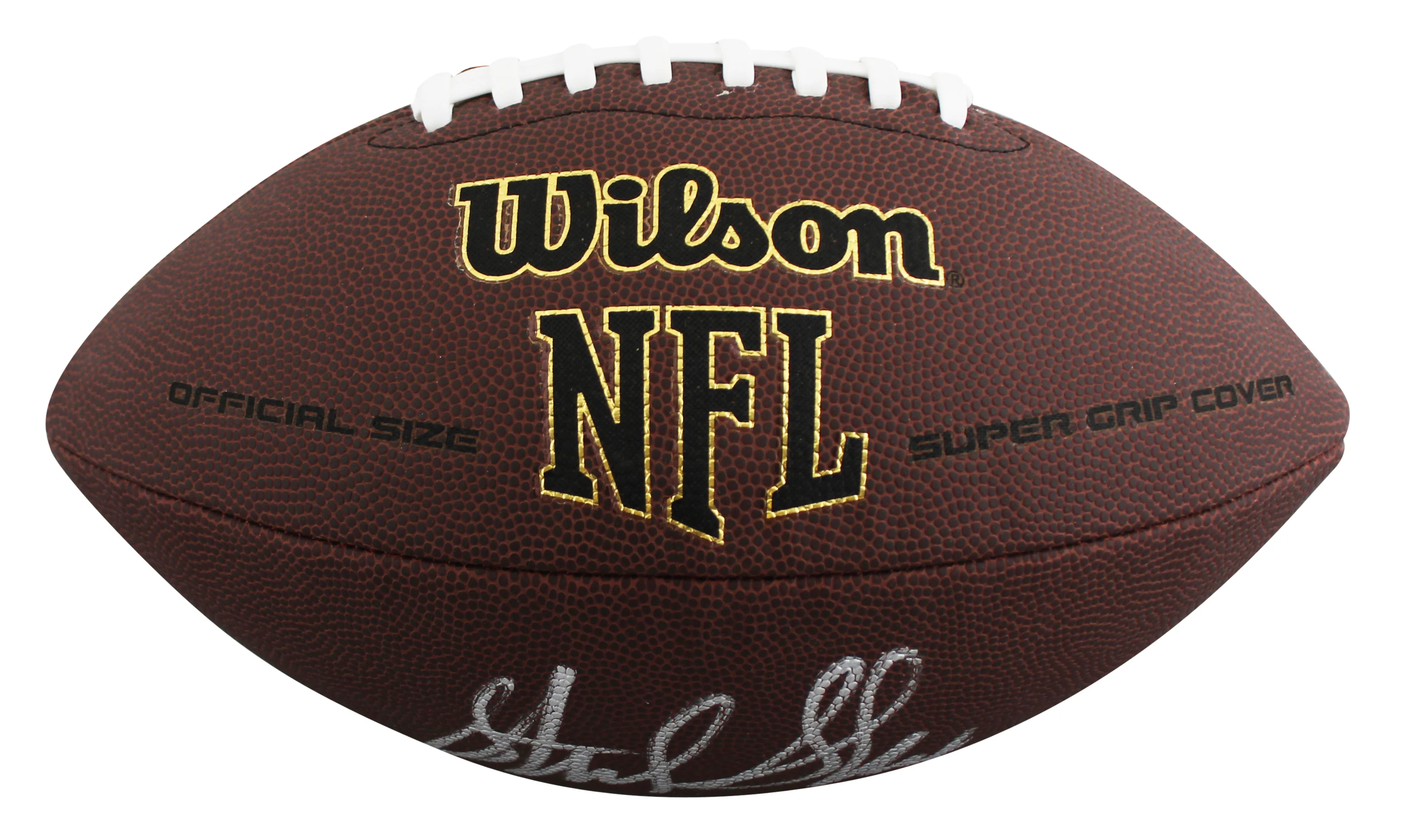 Packers Sterling Sharpe Authentic Signed Wilson Super Grip Football BAS Witness - Image 4