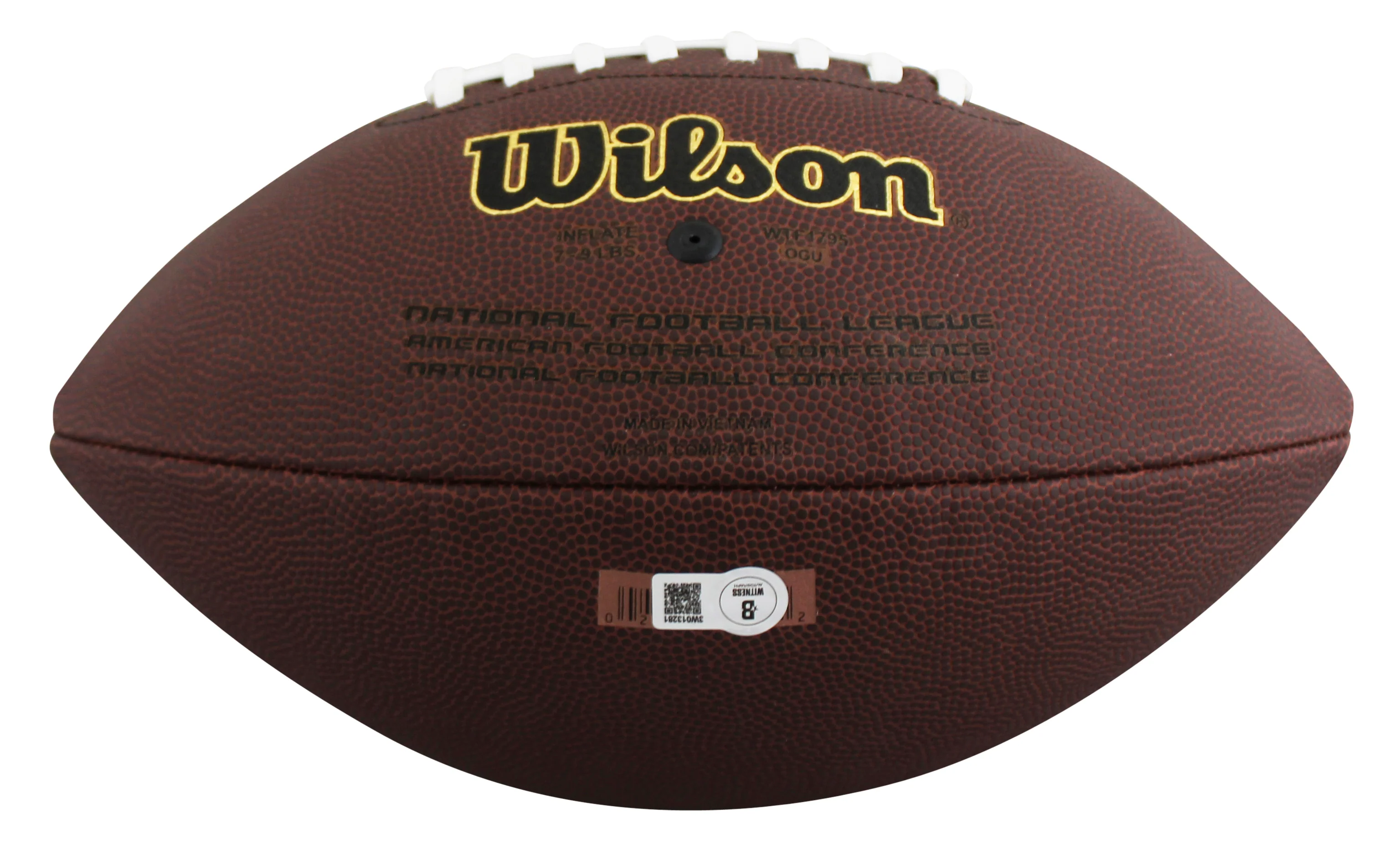 Packers Sterling Sharpe Authentic Signed Wilson Super Grip Football BAS Witness - Image 5