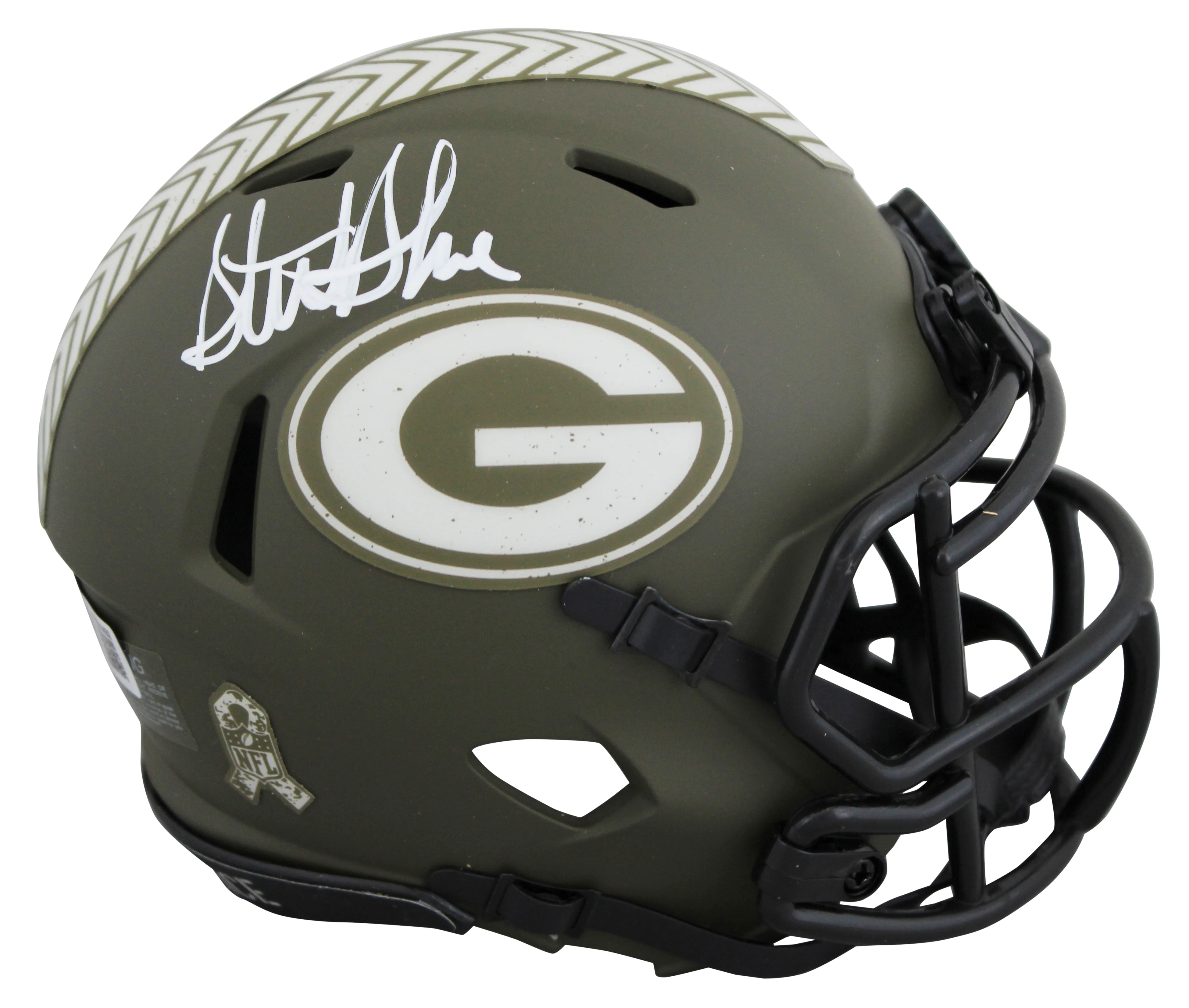 Packers Sterling Sharpe Signed STS Speed Mini Helmet W/ Case BAS Witnessed - Image 3