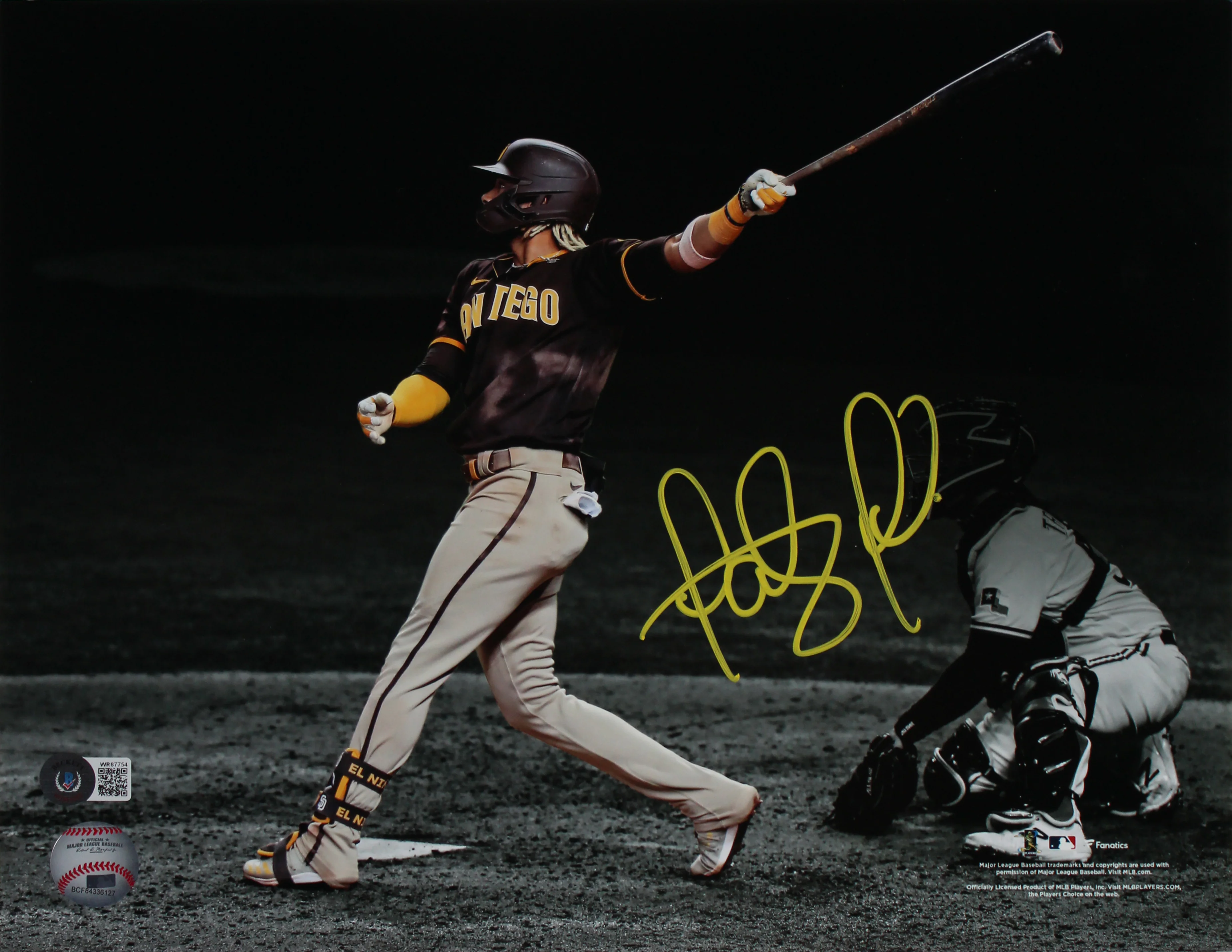 Padres Fernando Tatis Jr. Authentic Signed 11x14 Horizontal Spotlight Photo BAS