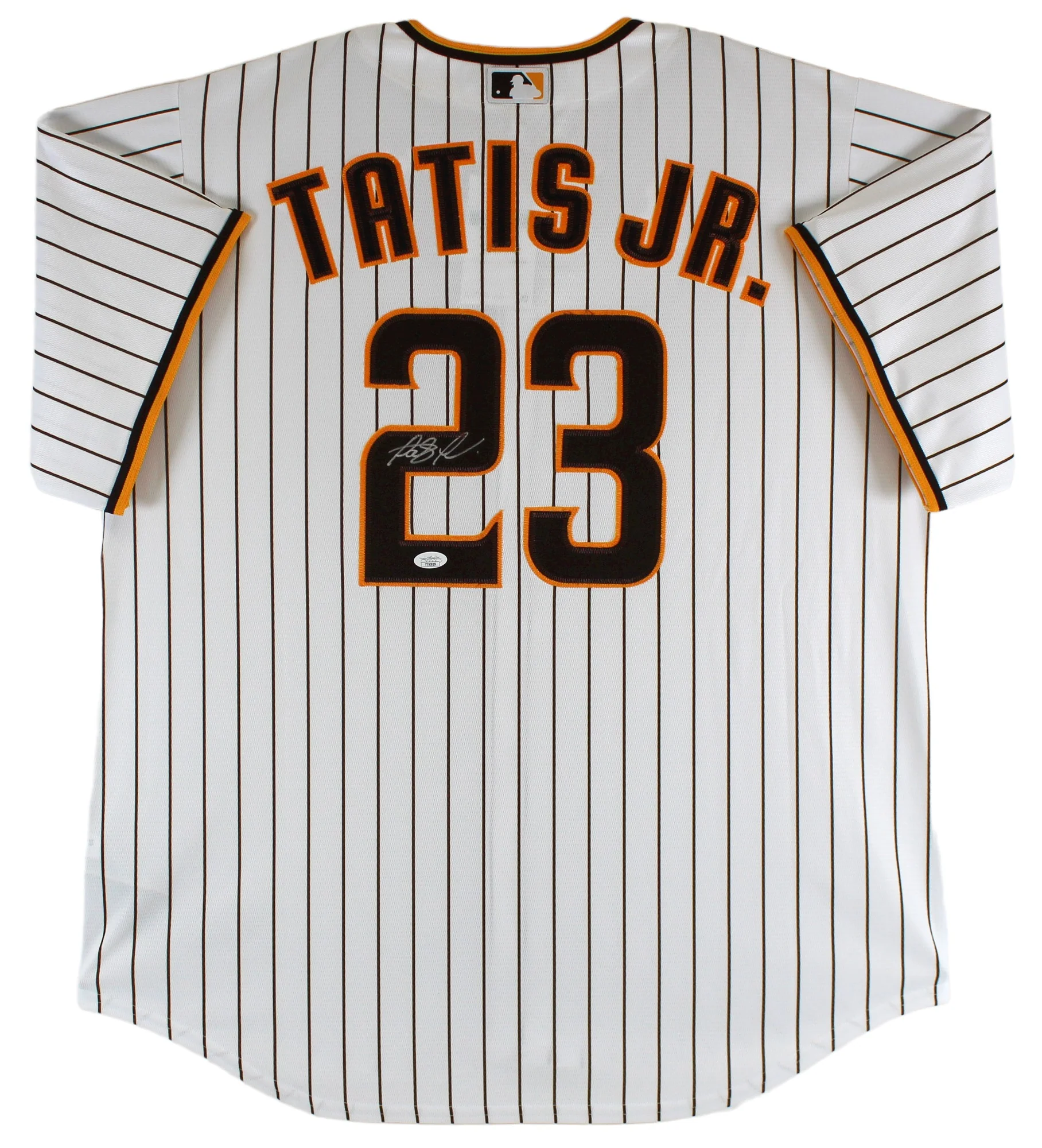 Padres Fernando Tatis Jr. Authentic Signed White Pinstriped Nike Jersey JSA Wit - Image 2