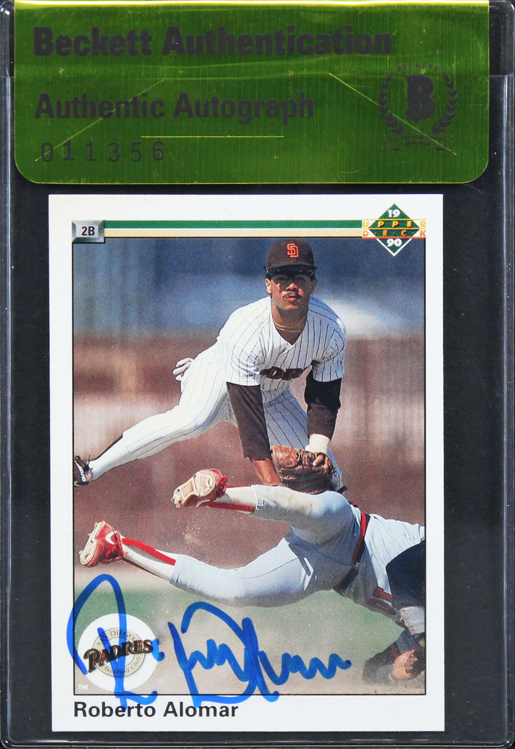 Padres Roberto Alomar Authentic Signed 1990 Upper Deck #346 Card BAS #11356