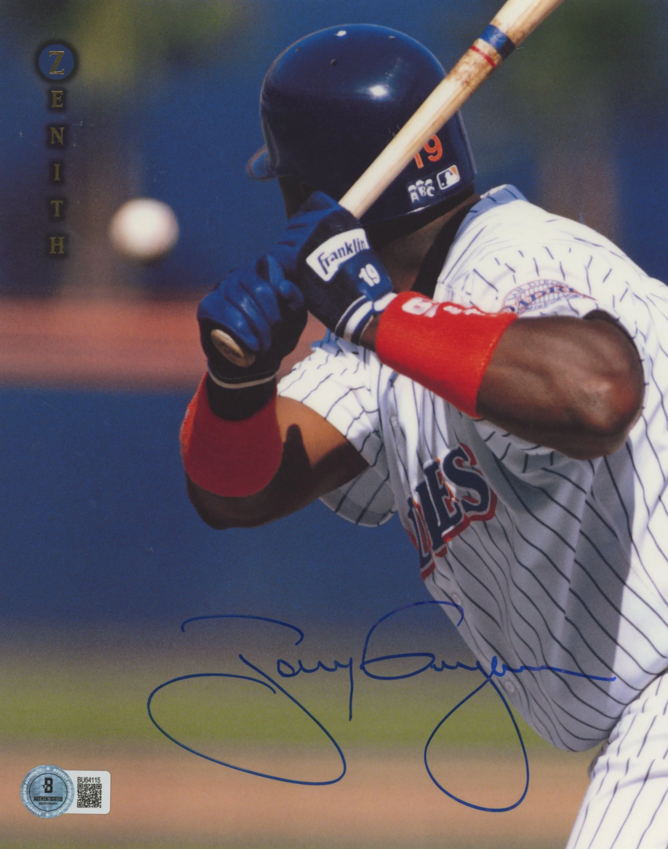 Padres Tony Gwynn Authentic Signed 1997 Pinnacle 8x10 Photo Card BAS #BU64115 - Image 2