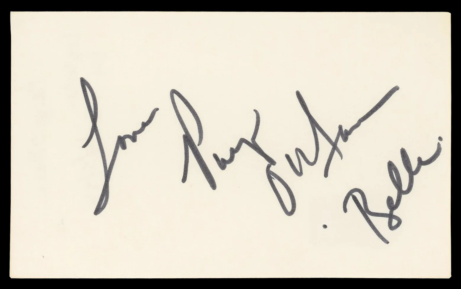 Paige O'Hara Beauty and the Beast "Love" Signed 3x5 Index Card BAS #BN06354