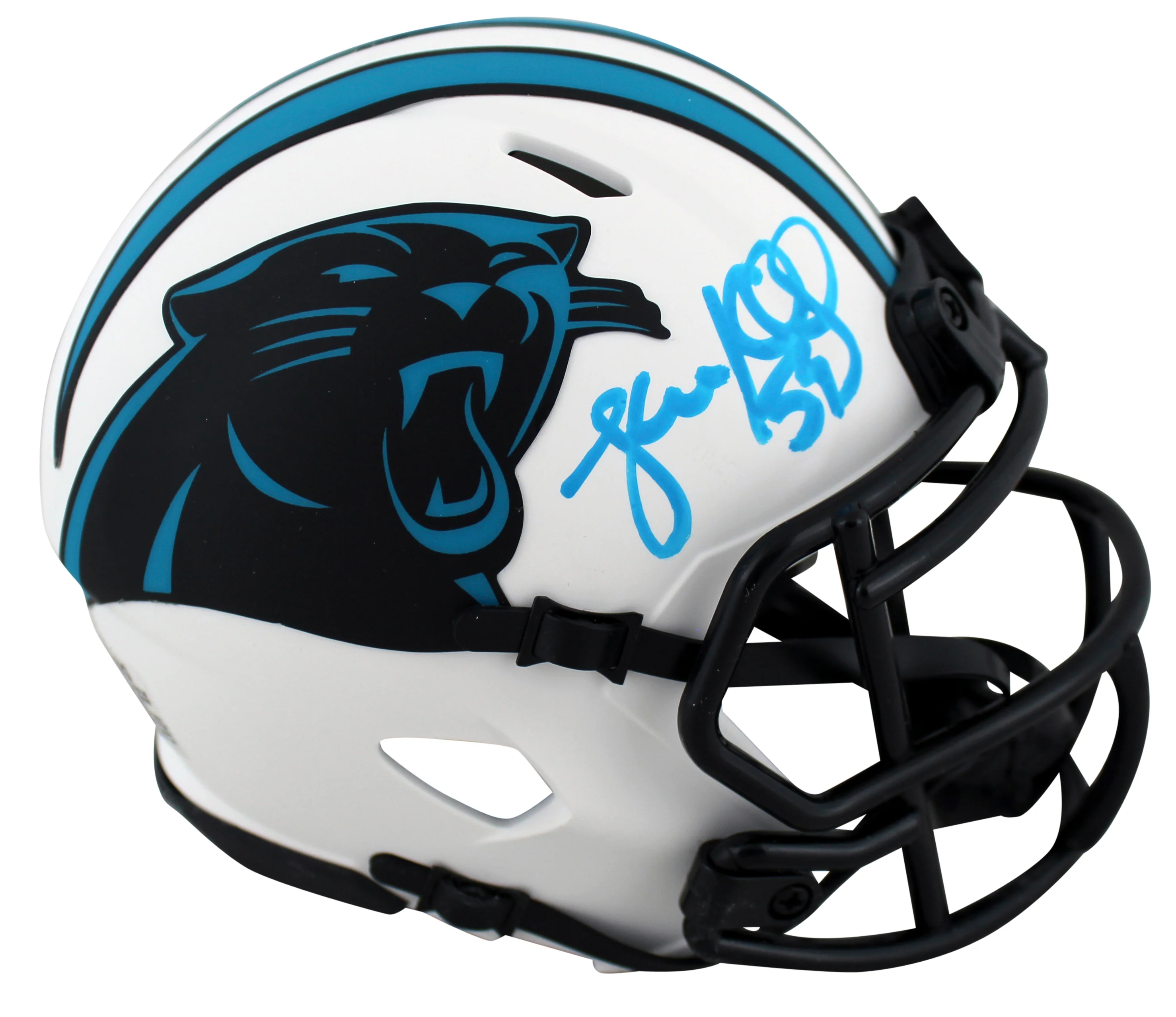 Panthers Luke Kuechly Authentic Signed Lunar Speed Mini Helmet BAS Witnessed - Image 2