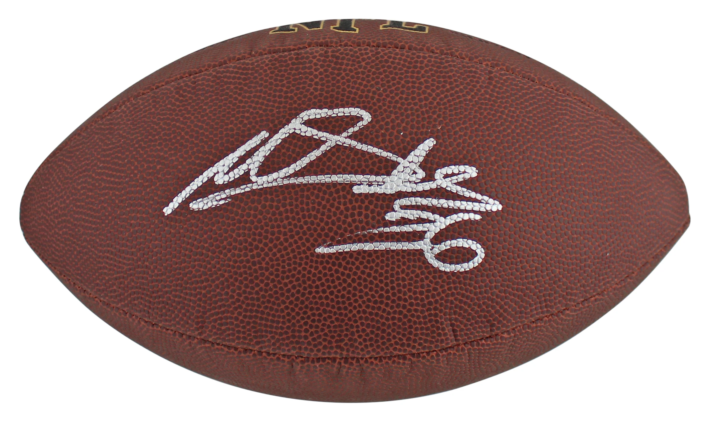 Panthers Miles Sanders Authentic Signed Wilson Super Grip Nfl Football JSA Witness