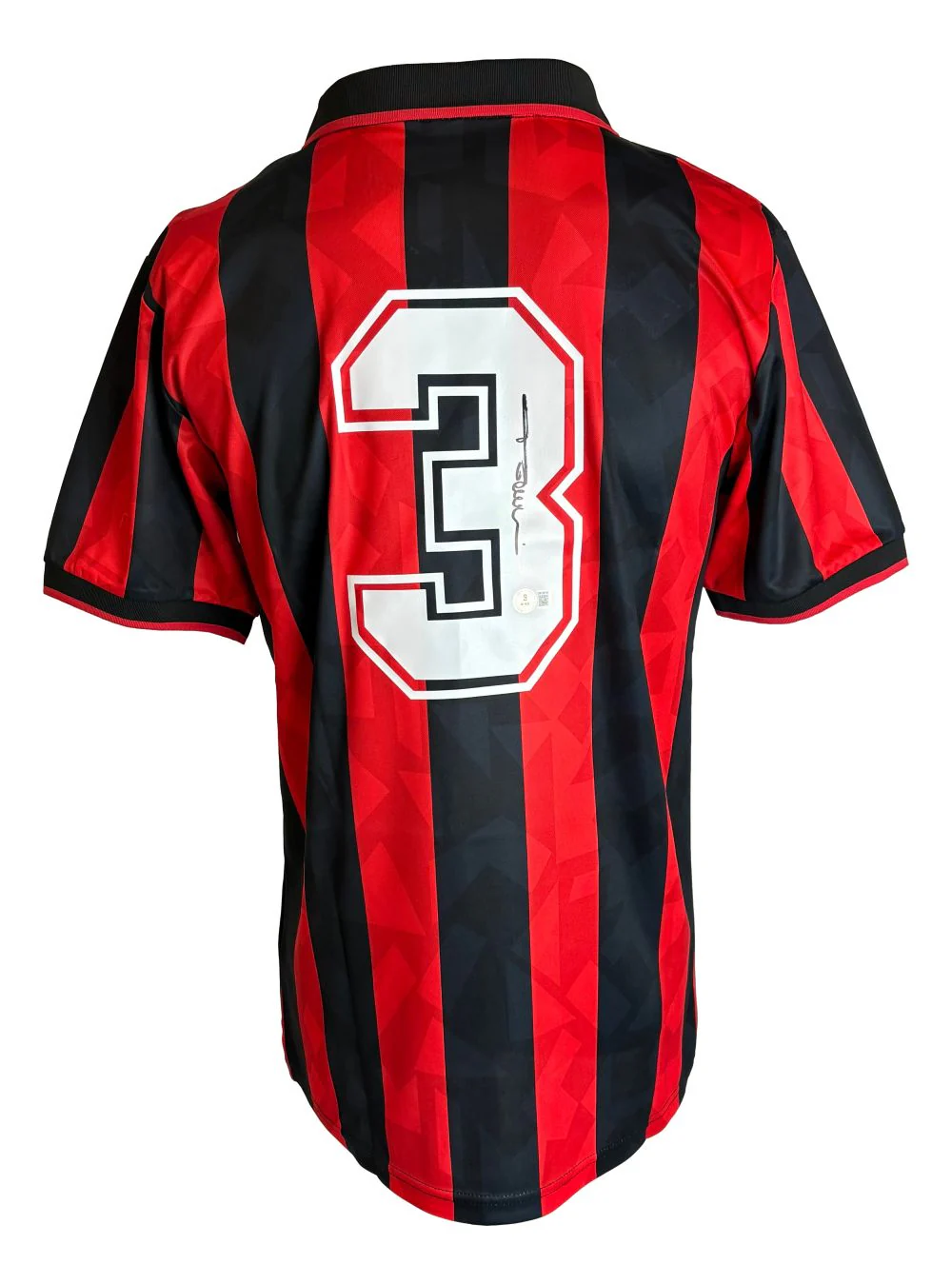 Paolo Maldini Signed AC Milan 1993/94 Lotto Soccer Jersey BAS