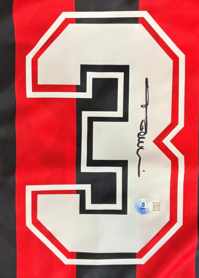 Paolo Maldini Signed AC Milan 1993/94 Lotto Soccer Jersey BAS - Image 2