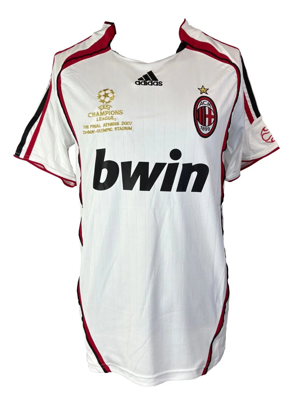 Paolo Maldini Signed AC Milan 2007 Champions League Adidas Soccer Jersey BAS - Image 3