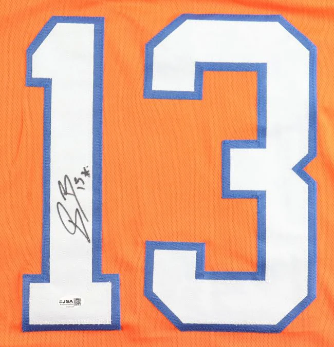 Pat Bryant Denver Signed Orange Football Jersey JSA QR Hologram - Image 2