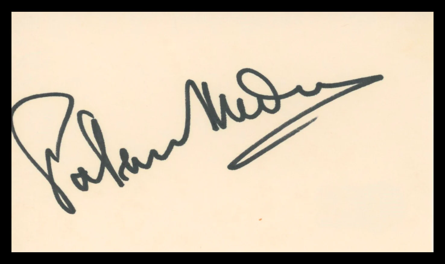 Patricia Medina Mr. Arkadin Authentic Signed 3x5 Index Card BAS #BV03102 - Image 2