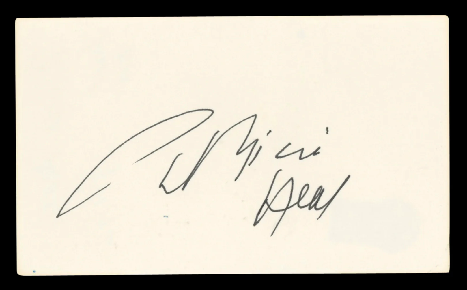 Patricia Neal Hud Authentic Signed 3x5 Index Card Autographed BAS #BV03470