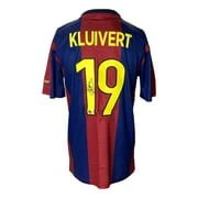 Patrick Kluivert Signed Barcelona FC Nike Soccer Jersey BAS - Image 6
