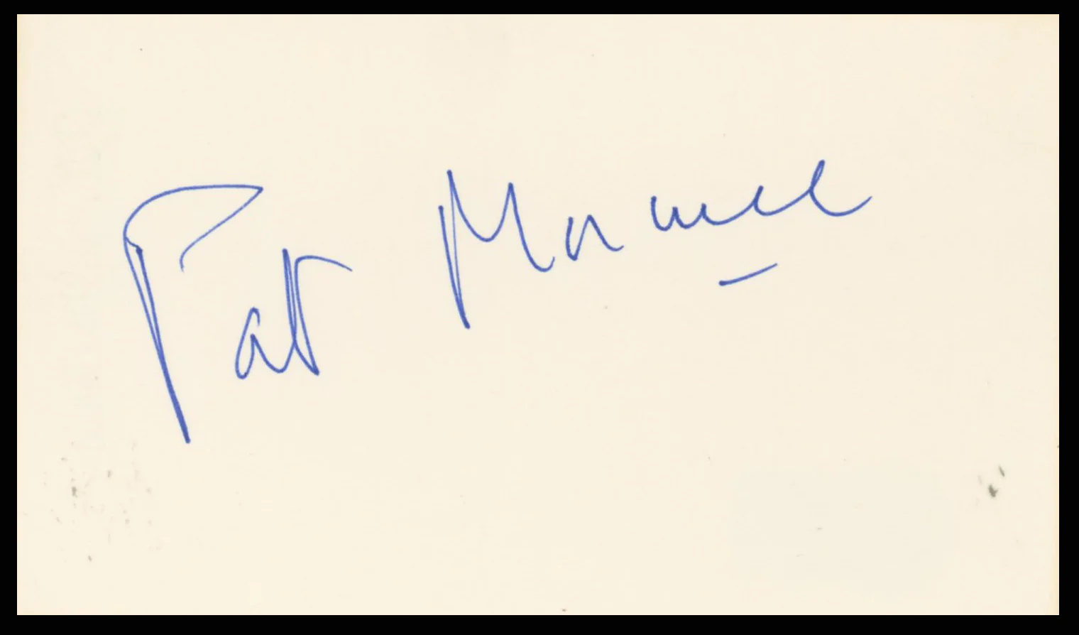 Patrick MacNee The Avengers Authentic Signed 3x5 Index Card BAS #BR26834 - Image 2