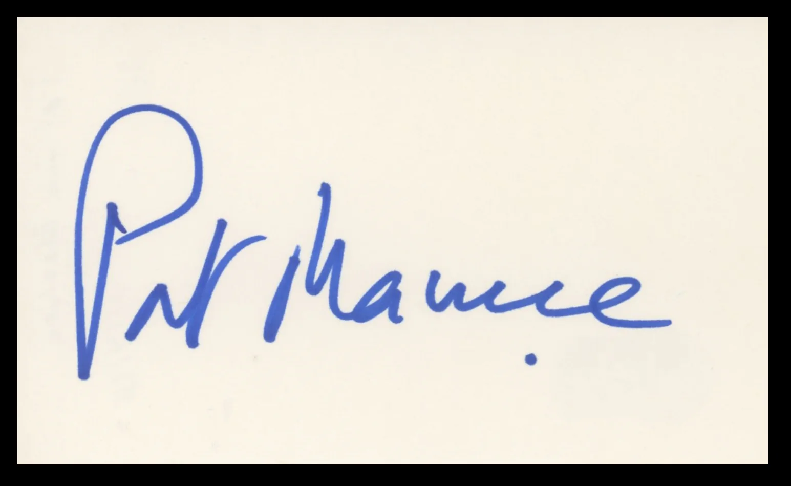 Patrick Macnee The Avengers Authentic Signed 3x5 Index Card BAS #BV59057 - Image 2