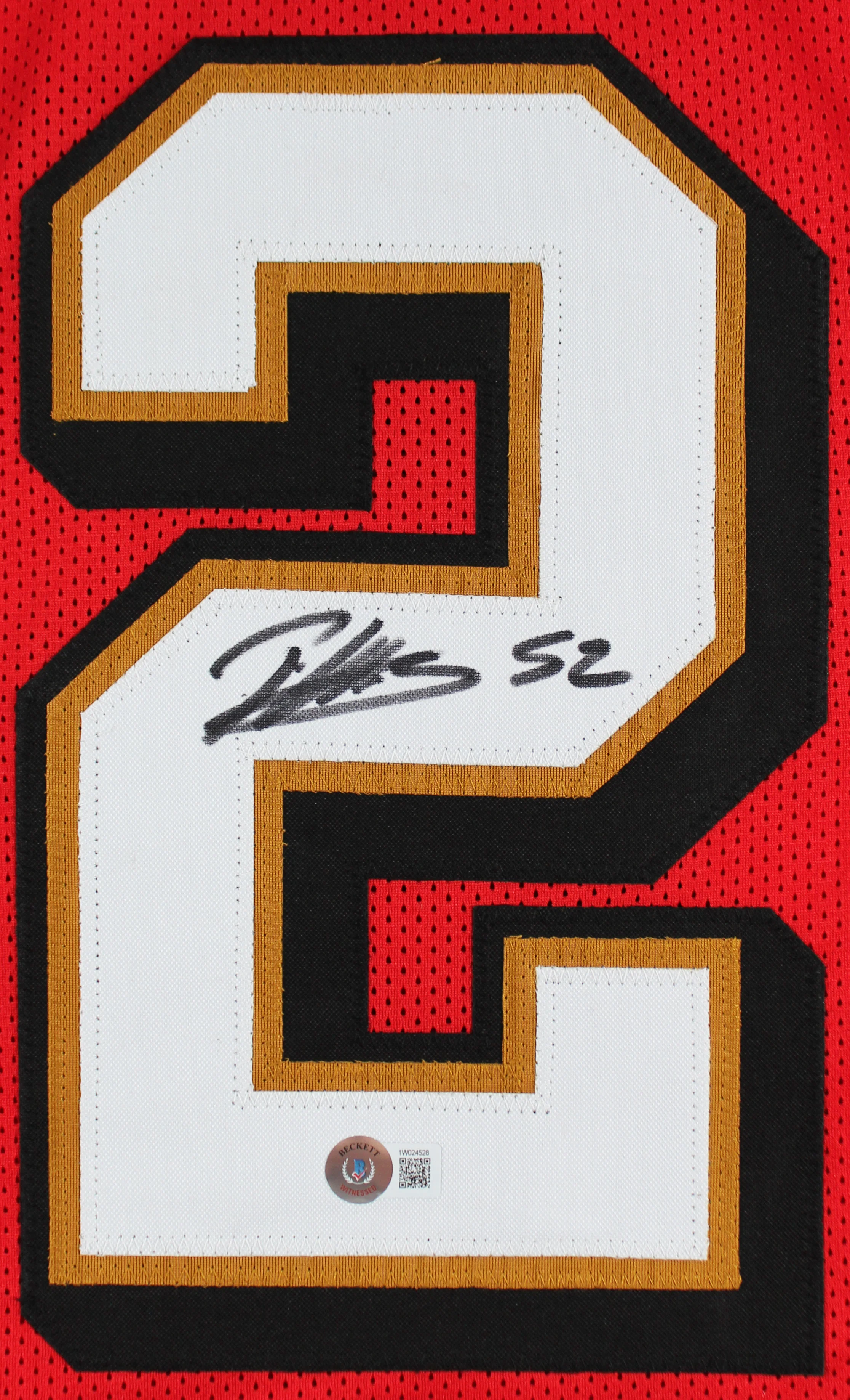 Patrick Willis Authentic Signed Red Pro Style Jersey Autographed BAS Witnessed 2 - Image 3