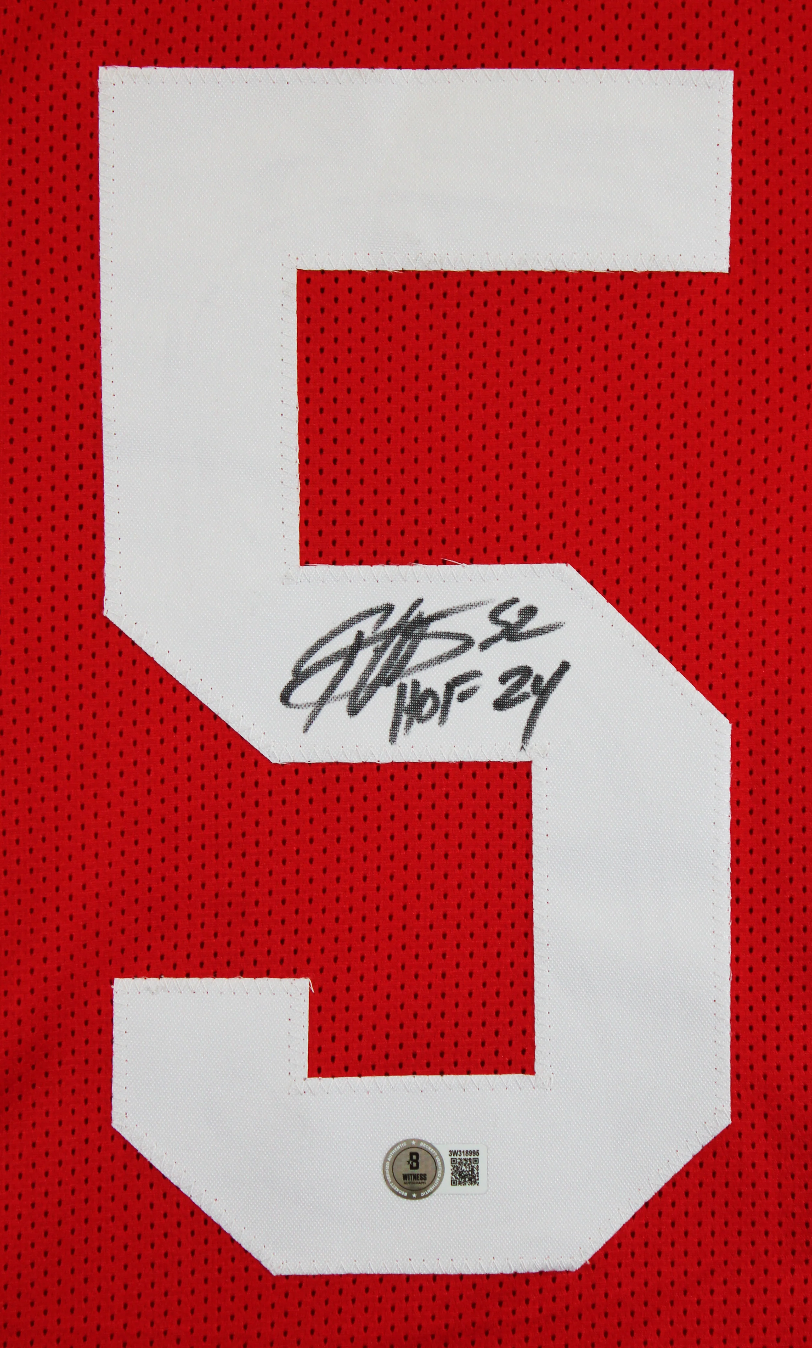 Patrick Willis "HOF 24" Authentic Signed Red Pro Style Jersey BAS Witnessed 2 - Image 3