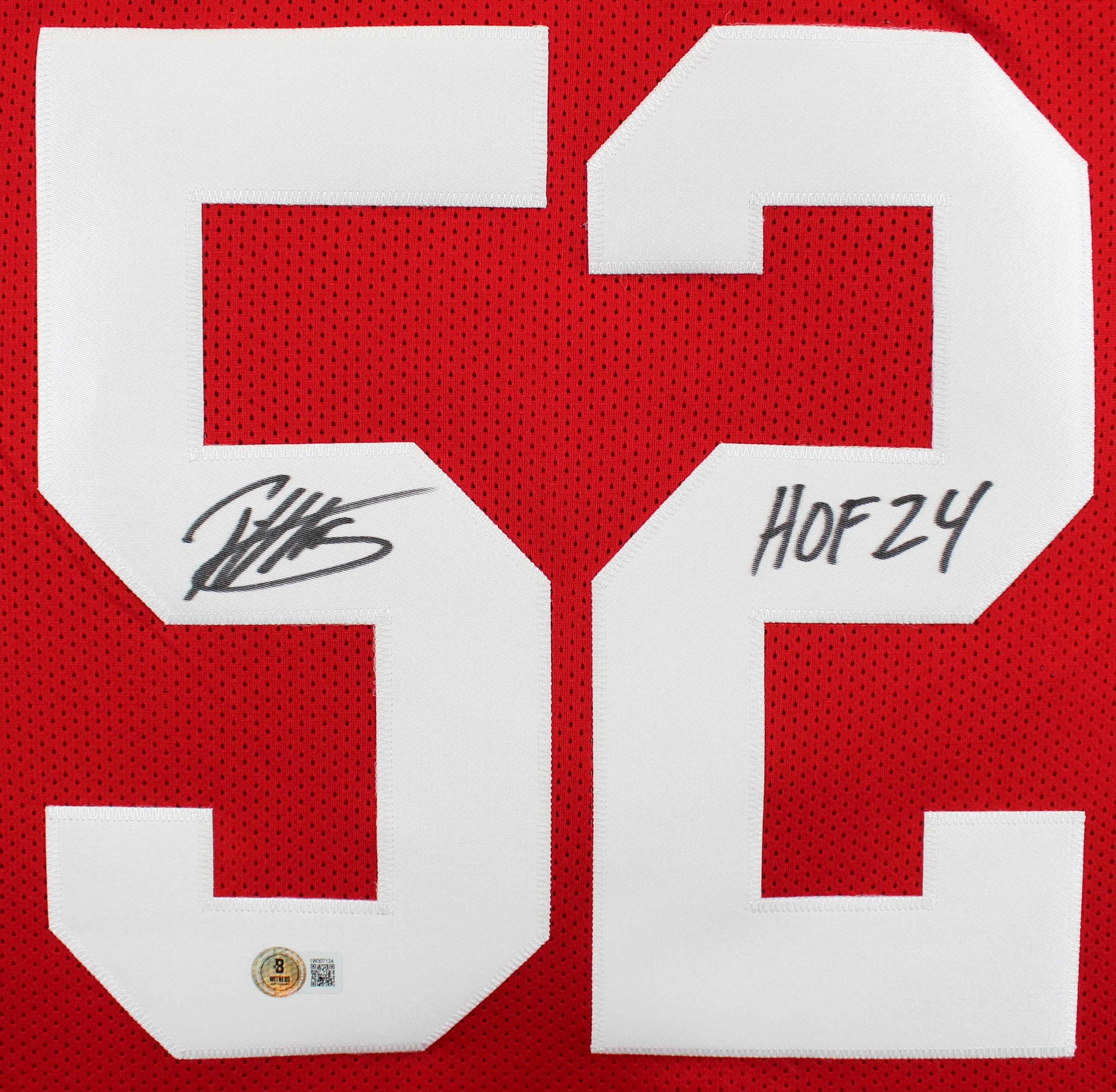 Patrick WIllis "HOF 24" Authentic Signed Red Pro Style Jersey BAS Witnessed - Image 3