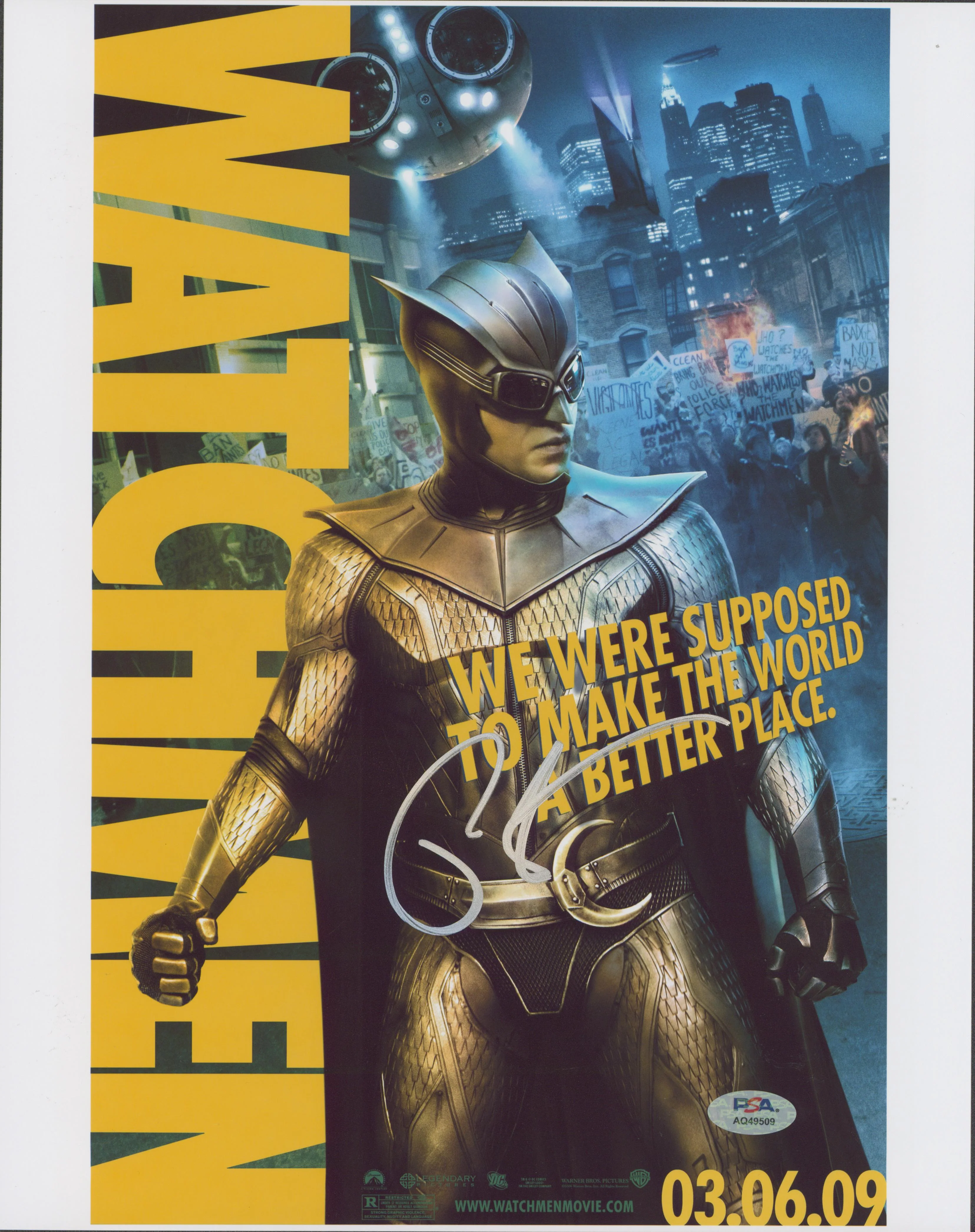 Patrick Wilson Watchmen Authentic Signed 11x14 Vertical Photo PSA/DNA #AQ49509 - Image 2