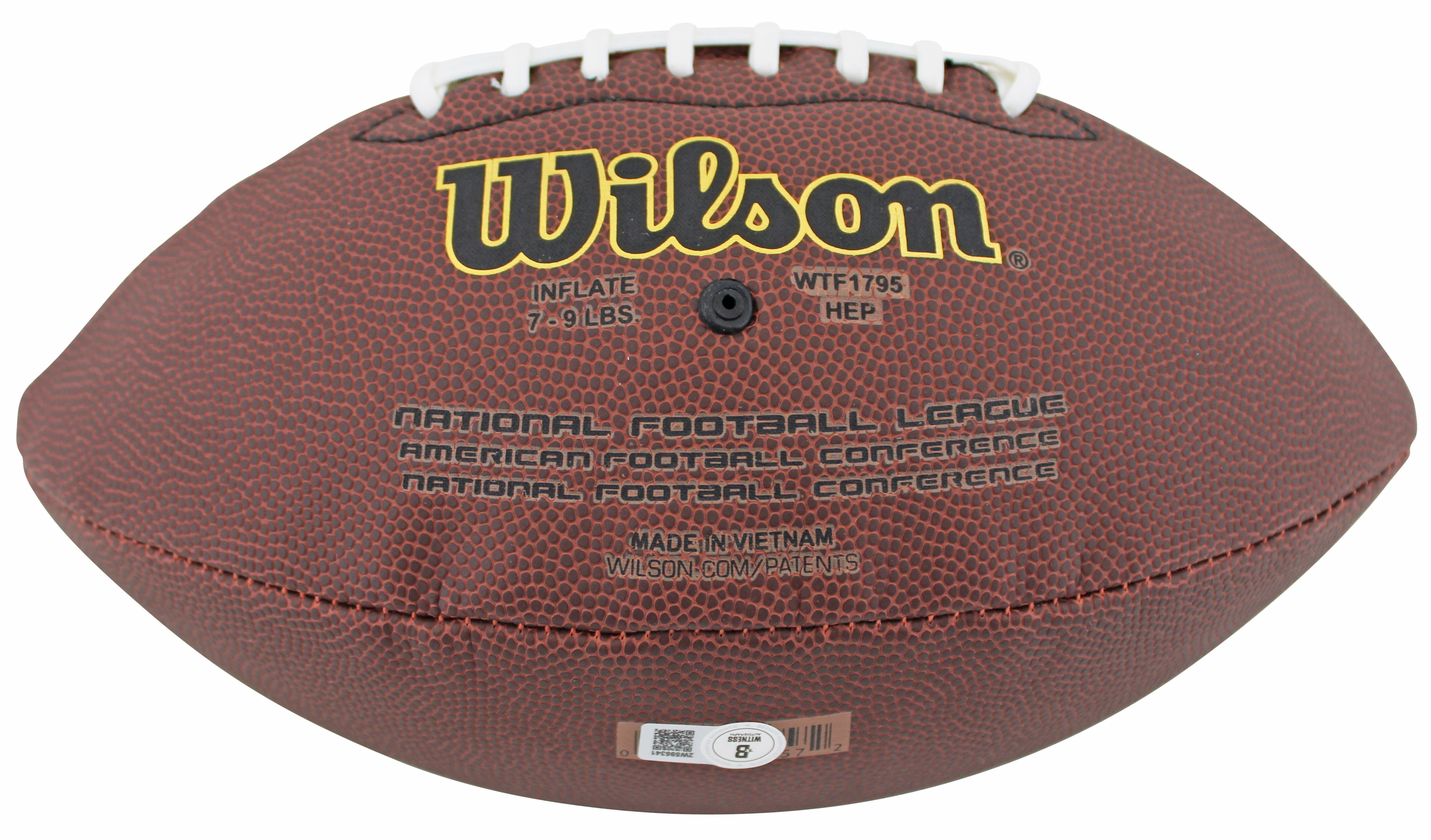 Patriots Christian Gonzalez Signed Wilson Super Grip Nfl Football BAS Witnessed - Image 3