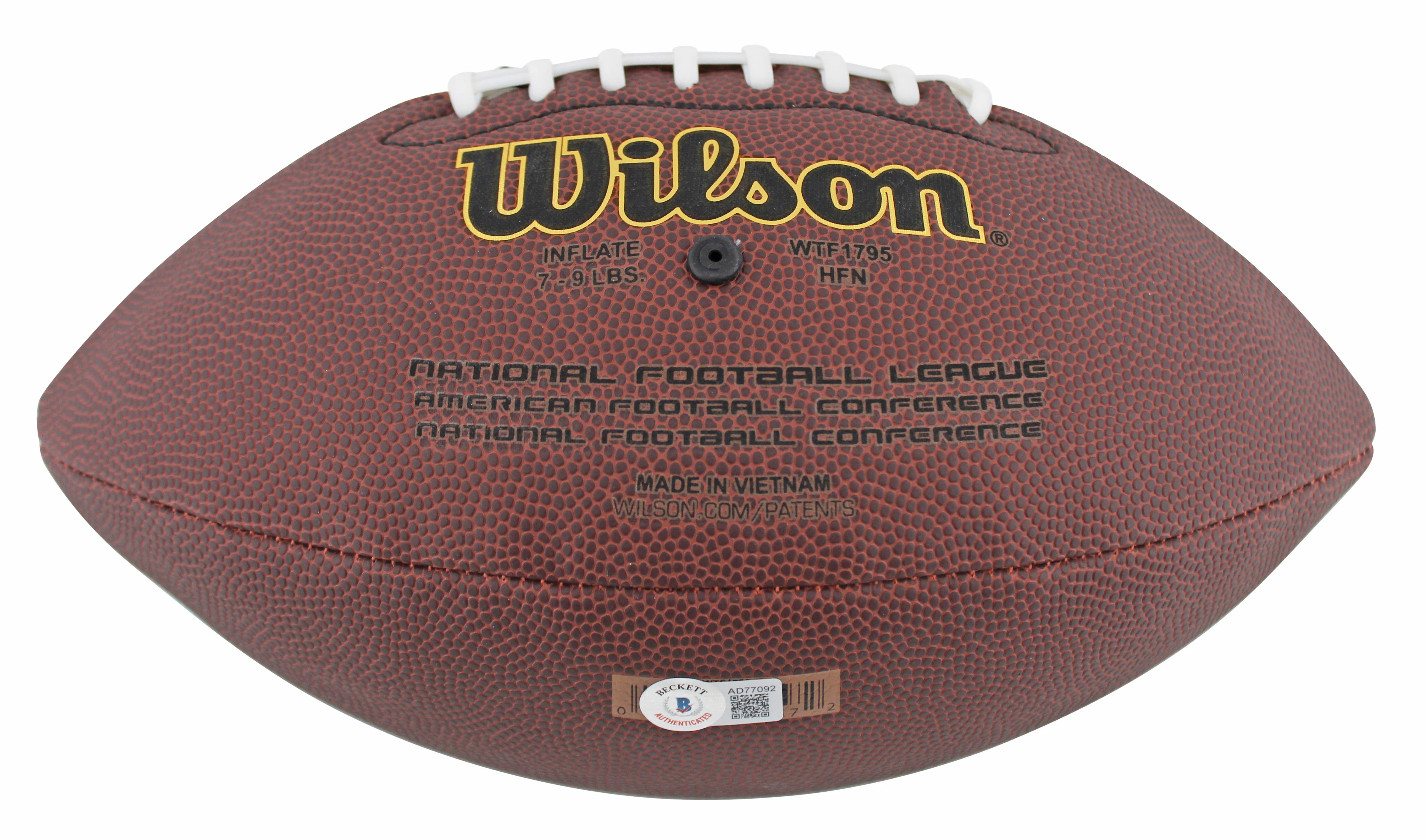 Patriots Joe Milton Authentic Signed Wilson Super Grip Nfl Football BAS #AD77092 - Image 4