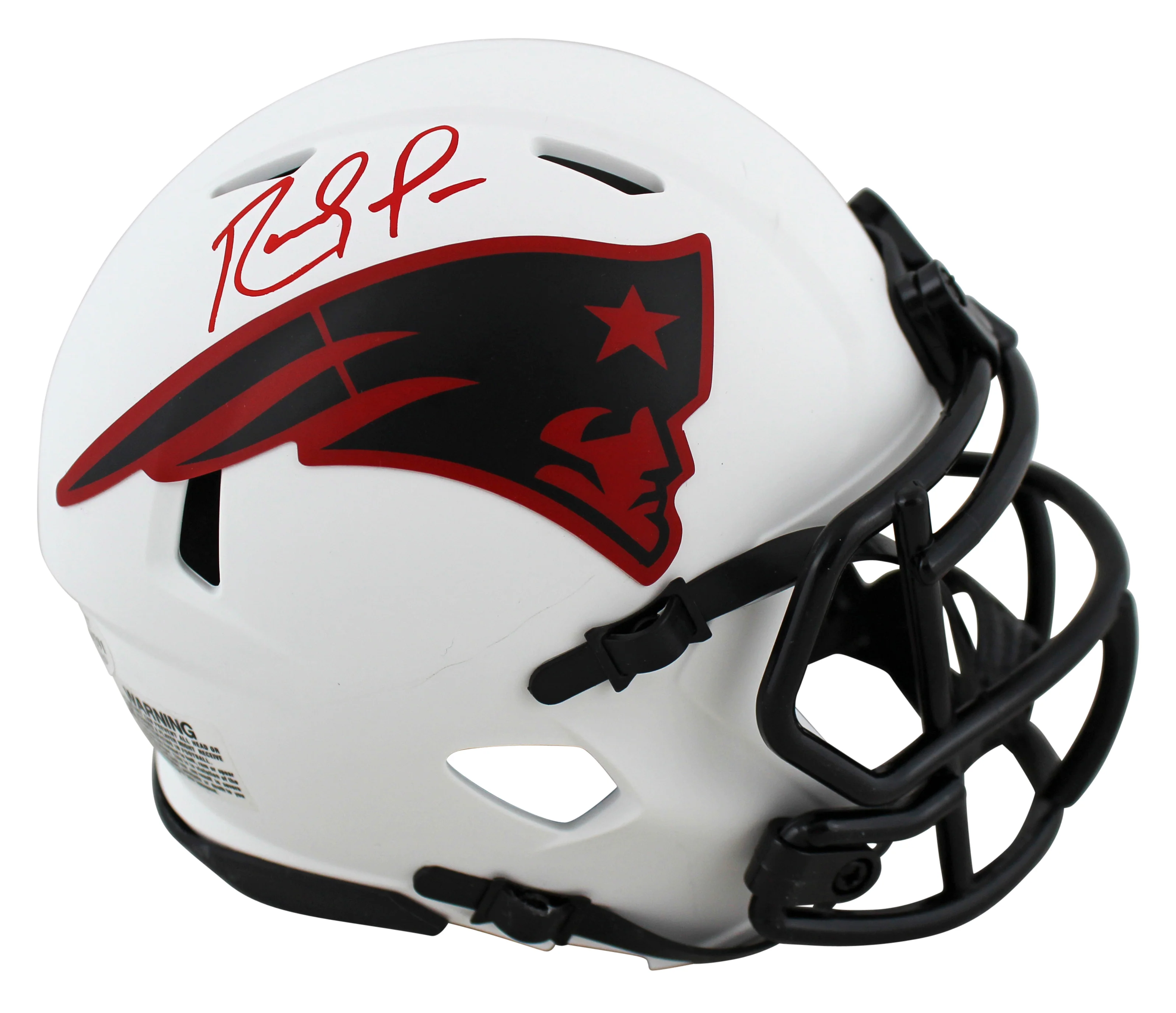 Patriots Randy Moss Authentic Signed Lunar Speed Mini Helmet BAS Witnessed - Image 2