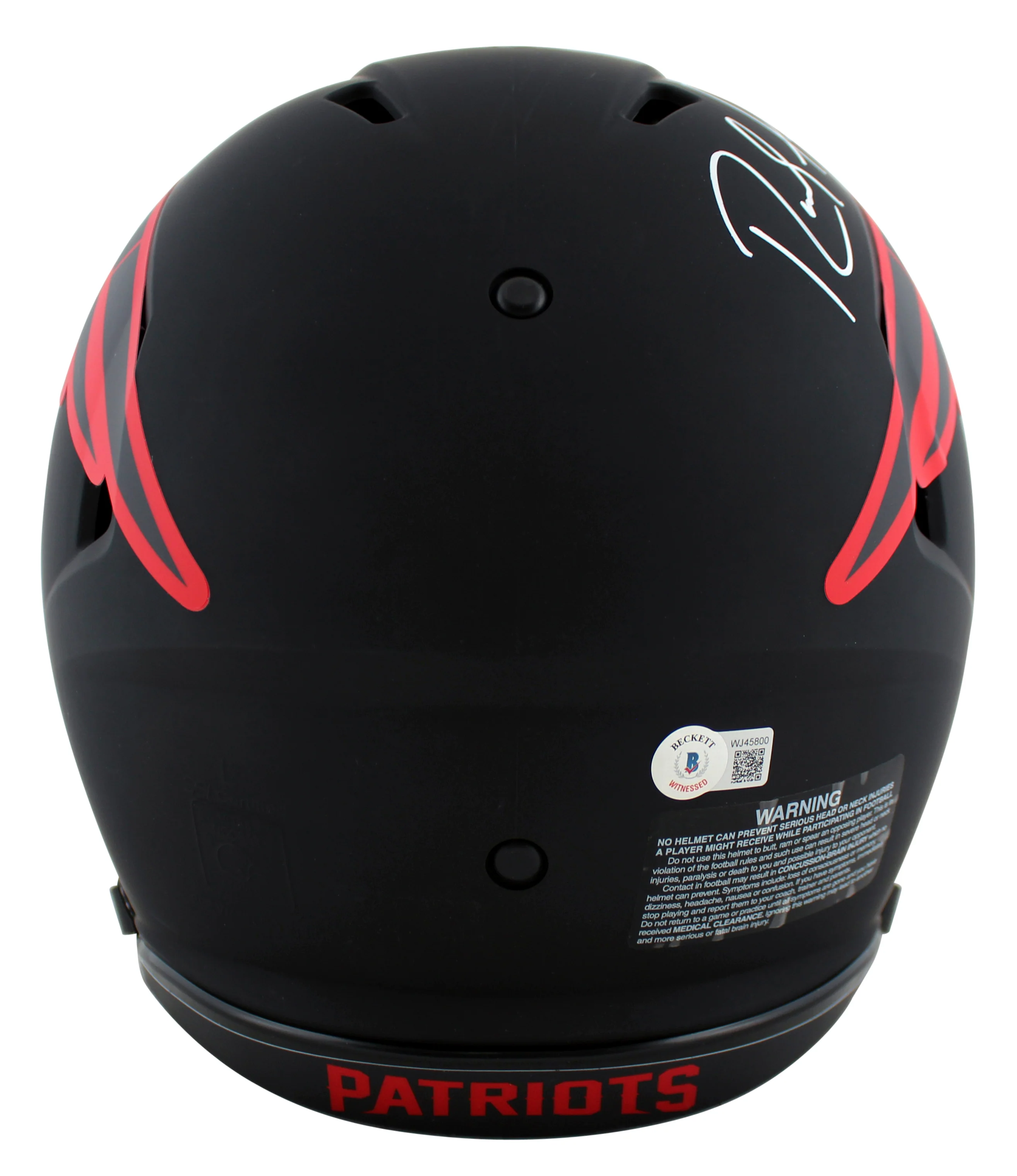 Patriots Randy Moss HOF 18 Signed Eclipse Full Size Speed Proline Helmet BAS Wit - Image 3
