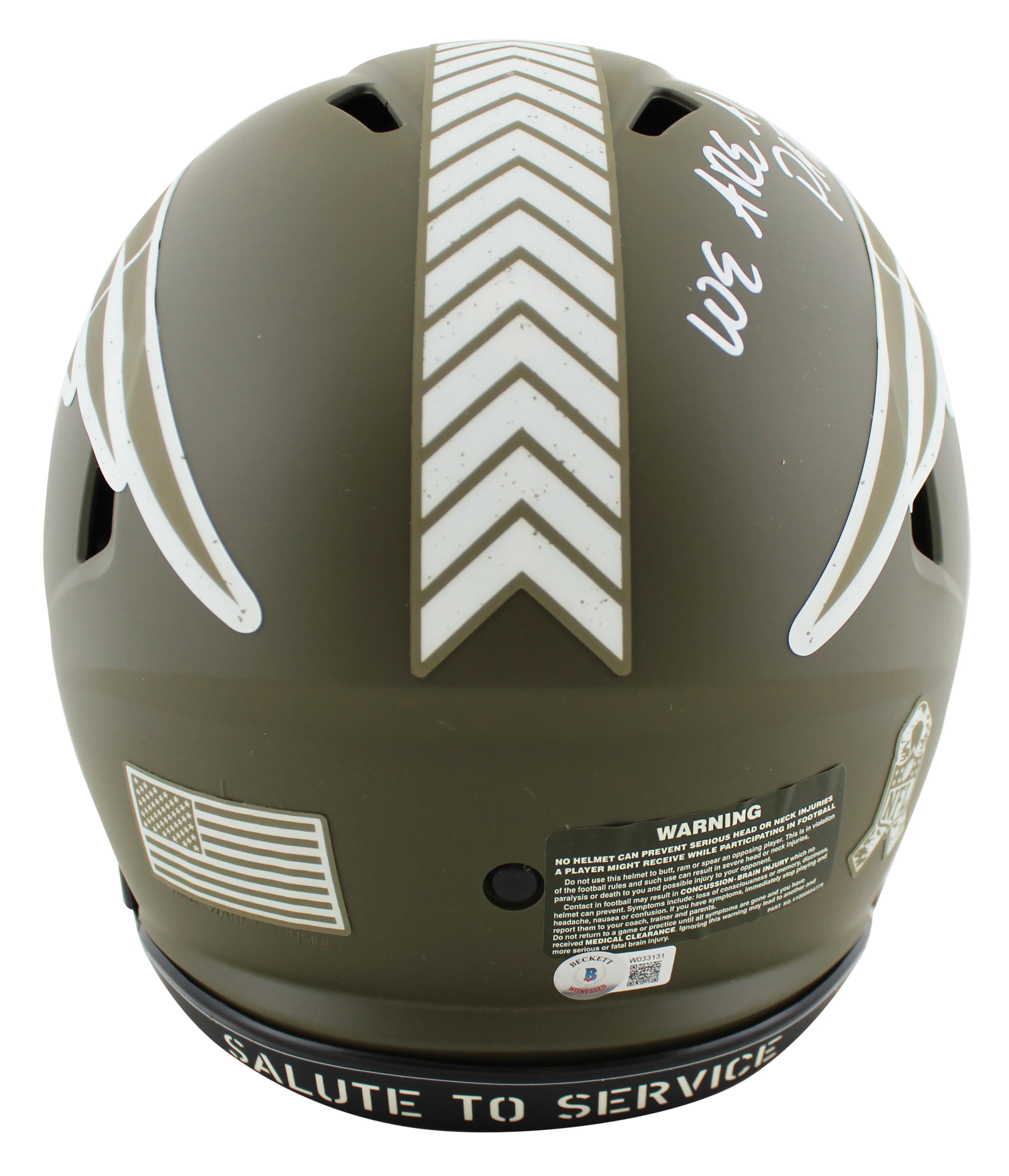 Patriots Randy Moss "WAAP" Signed STS F/S Speed Proline Helmet w/ case BAS - Image 4