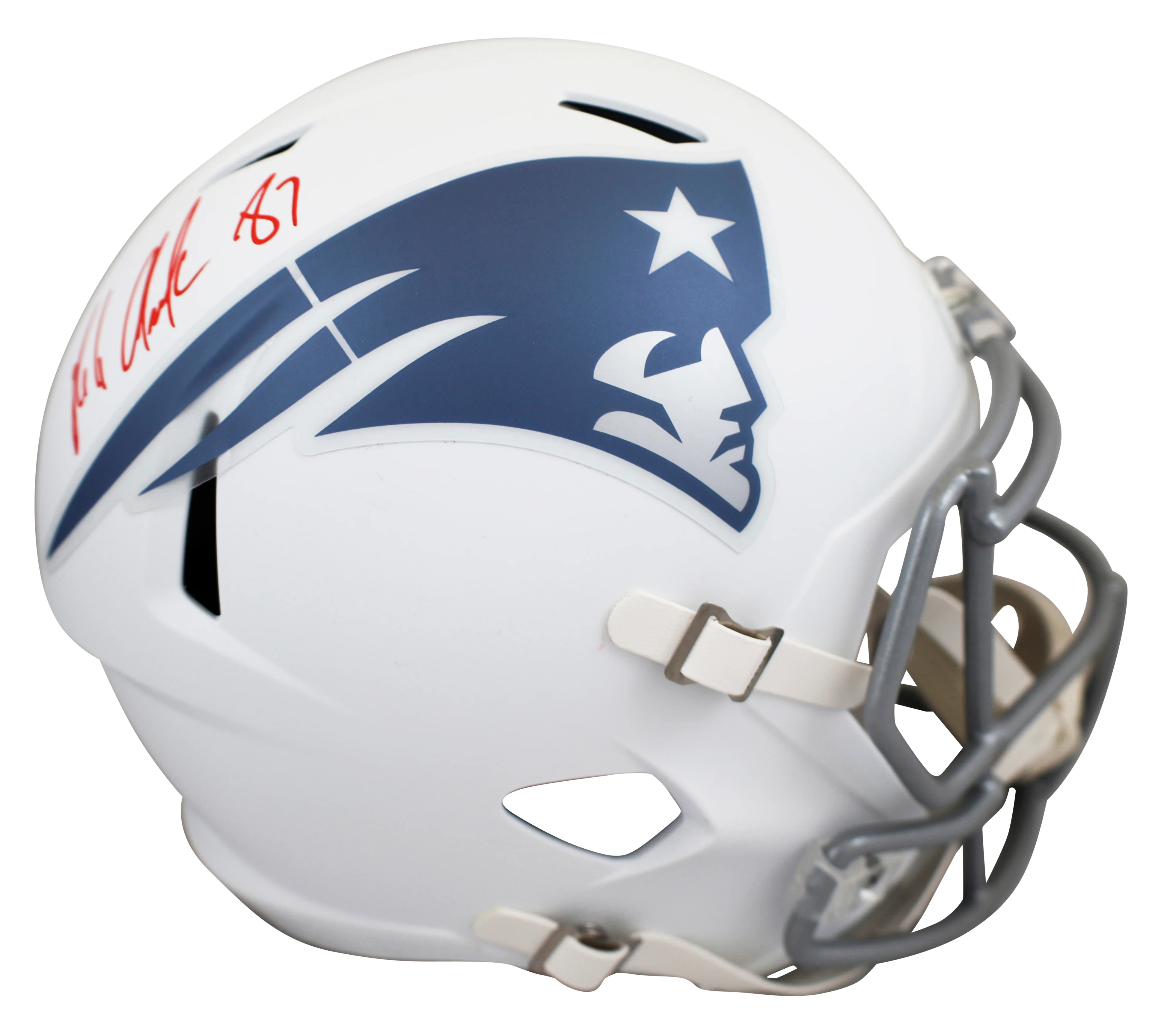 Patriots Rob Gronkowski Signed 2025 Rivalries Full Size Speed Rep Helmet BAS Wit - Image 2