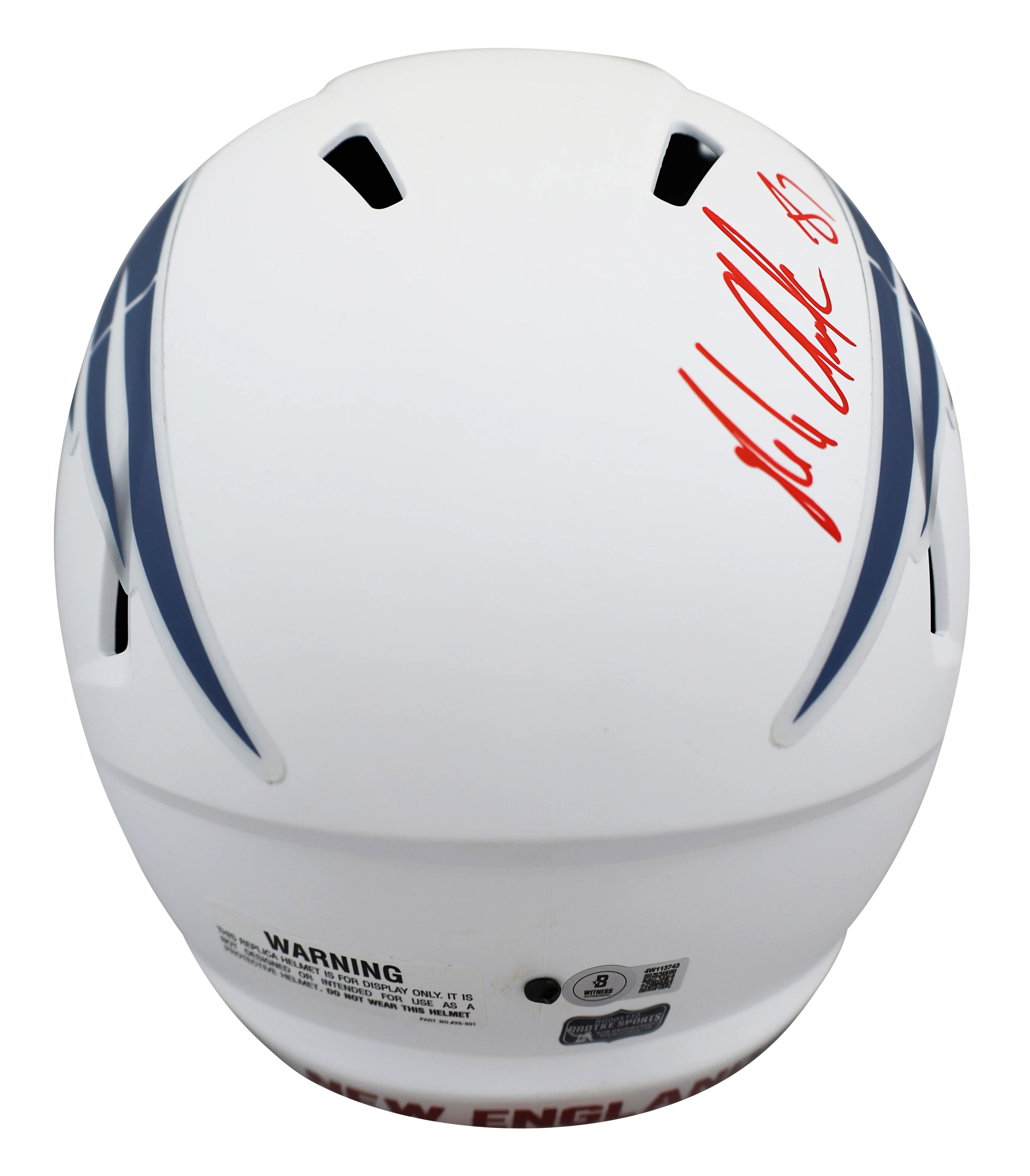 Patriots Rob Gronkowski Signed 2025 Rivalries Full Size Speed Rep Helmet BAS Wit - Image 3
