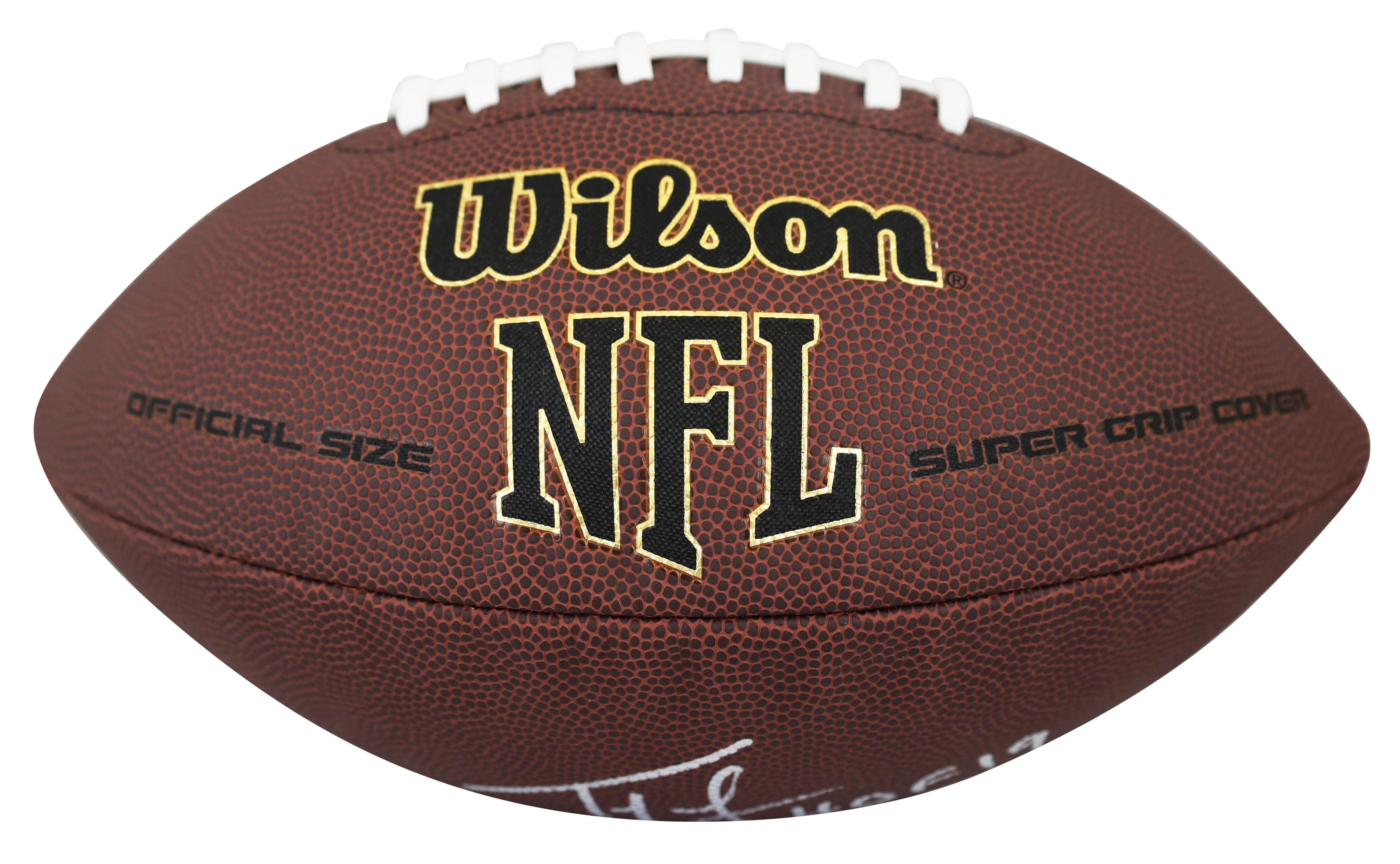 Patriots Ty Law "HOF 2019" Signed Wilson Super Grip Football W/ Case BAS Witness - Image 5