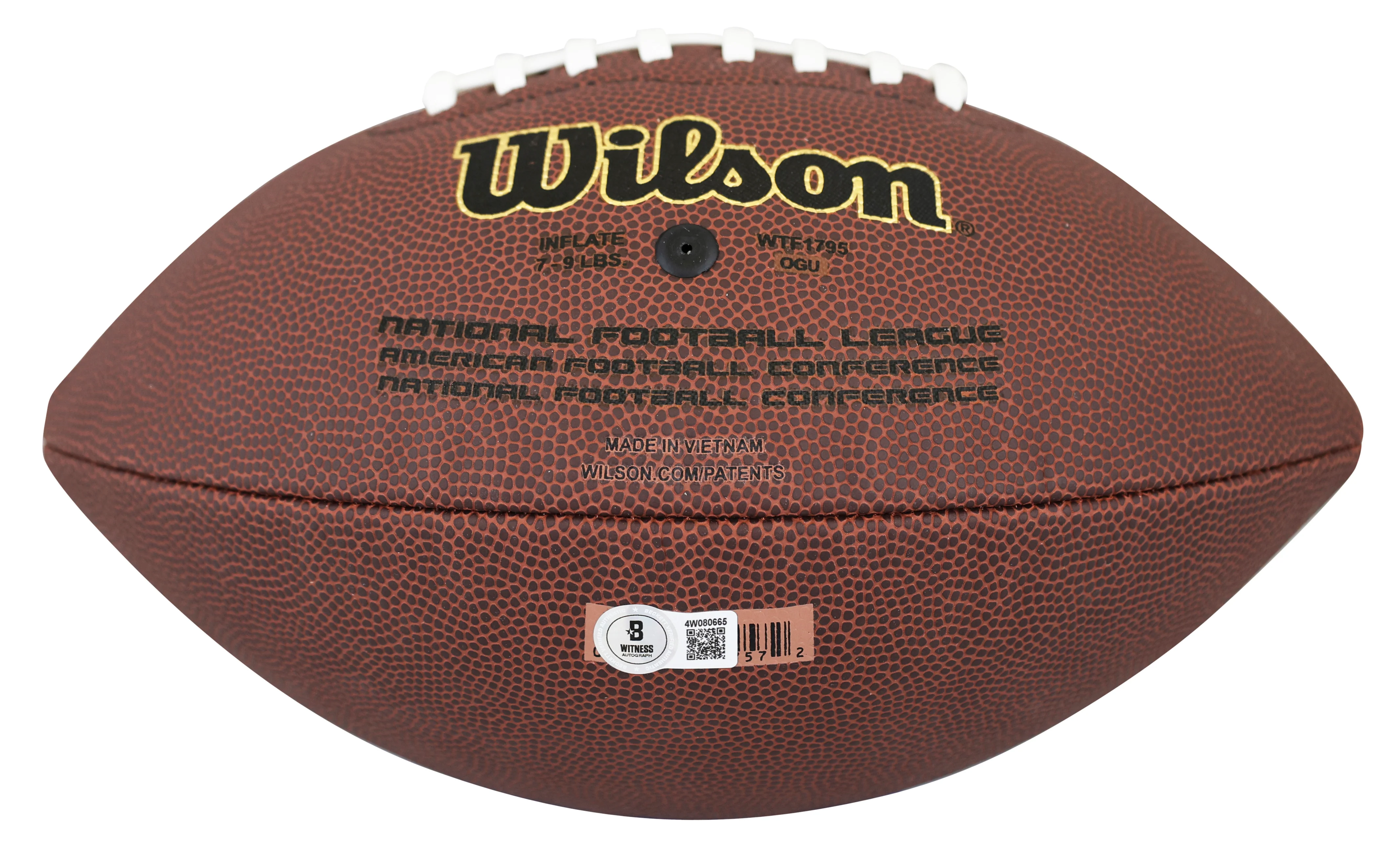 Patriots Ty Law "HOF 2019" Signed Wilson Super Grip Nfl Football BAS Witnessed - Image 5