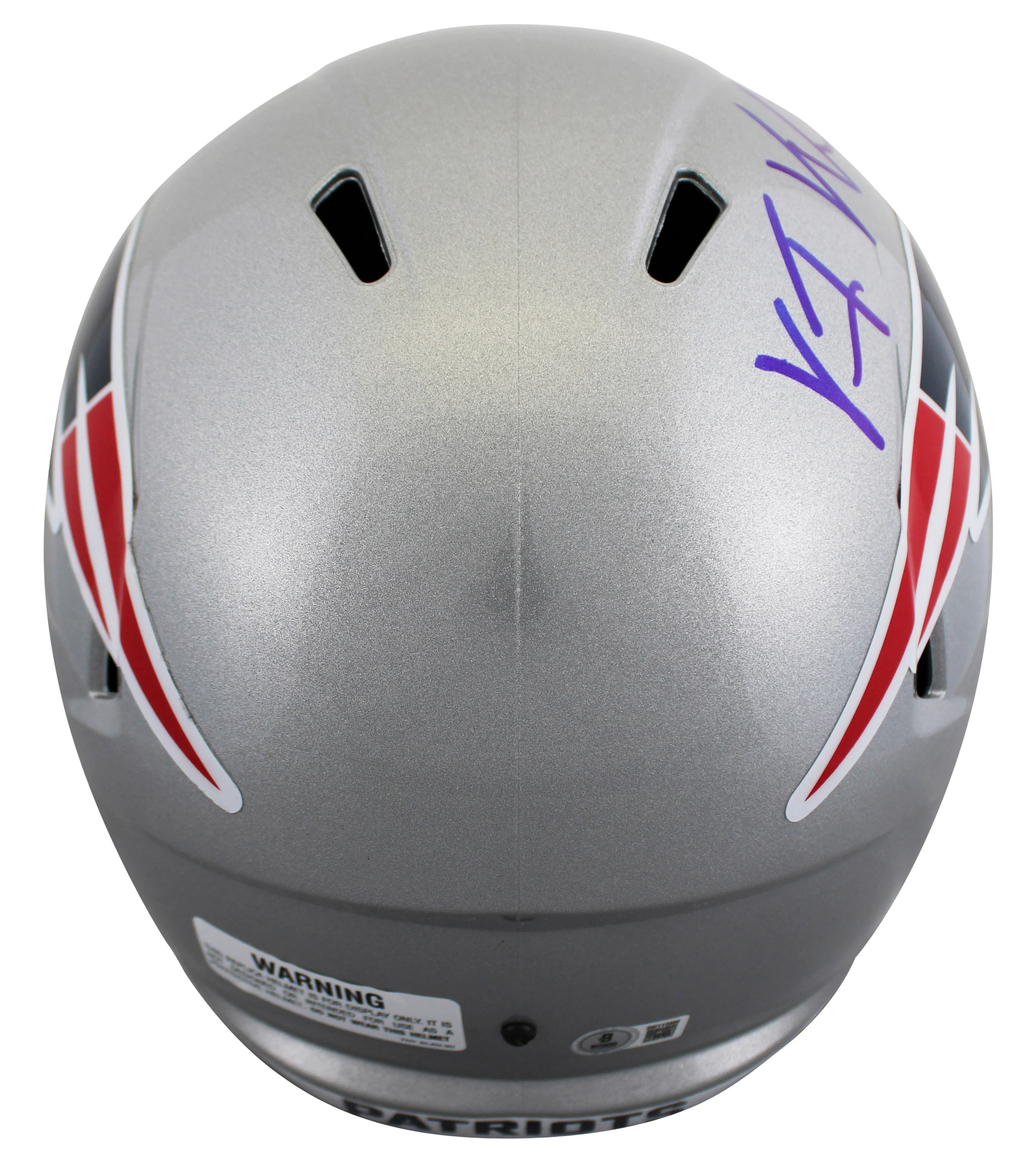 Patriots Vince Wilfork Authentic Signed Full Size Speed Rep Helmet BAS Witnessed - Image 3