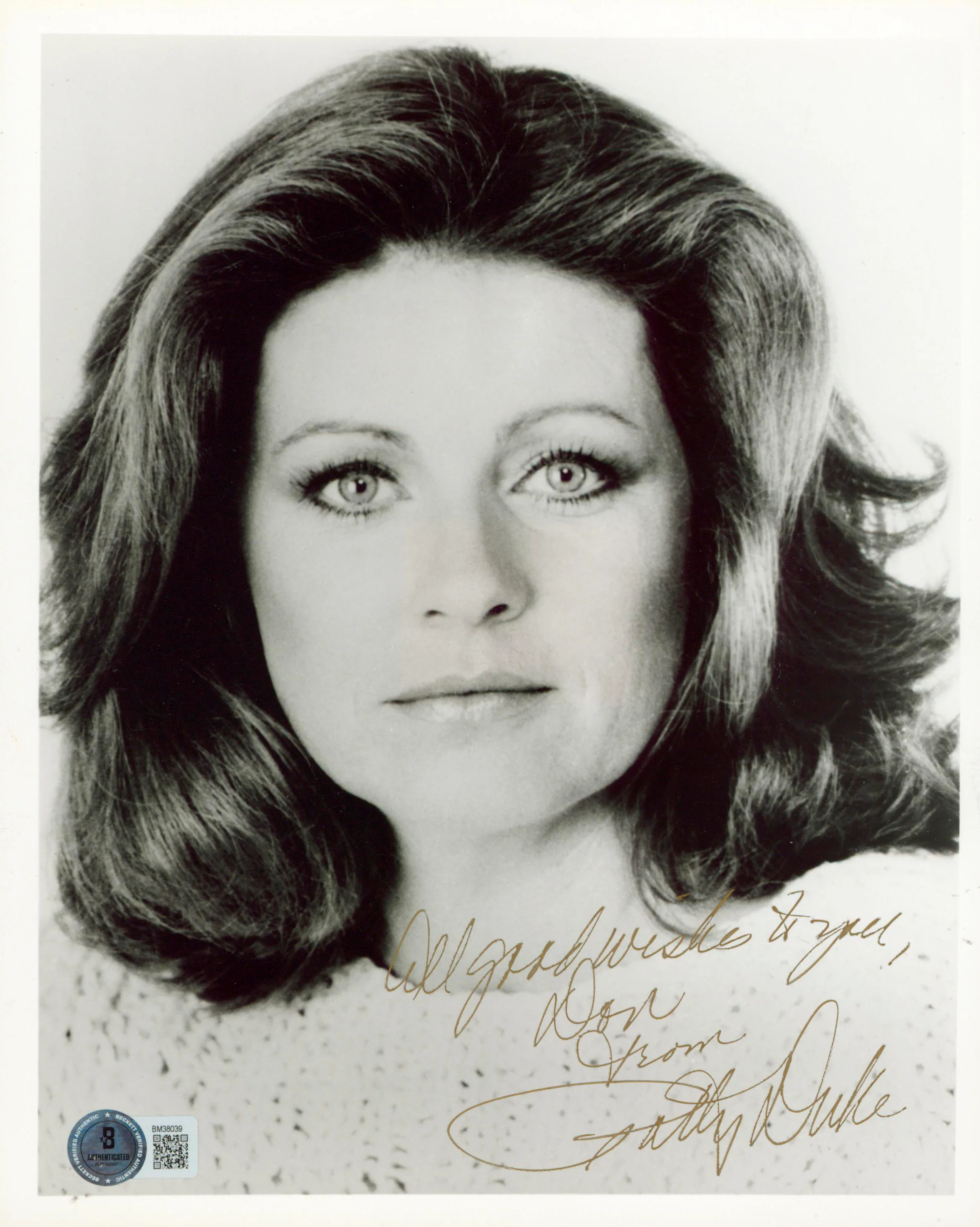 Patty Duke The Miracle Worker "good wishes to you" Signed 8x10 Photo BAS #BM3809 - Image 2