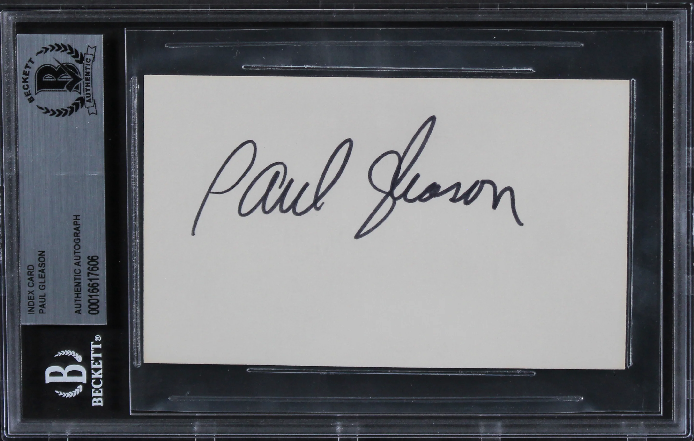 Paul Gleason The Breakfast Club Authentic Signed 3x5 Index Card BAS Slabbed 2 - Image 2