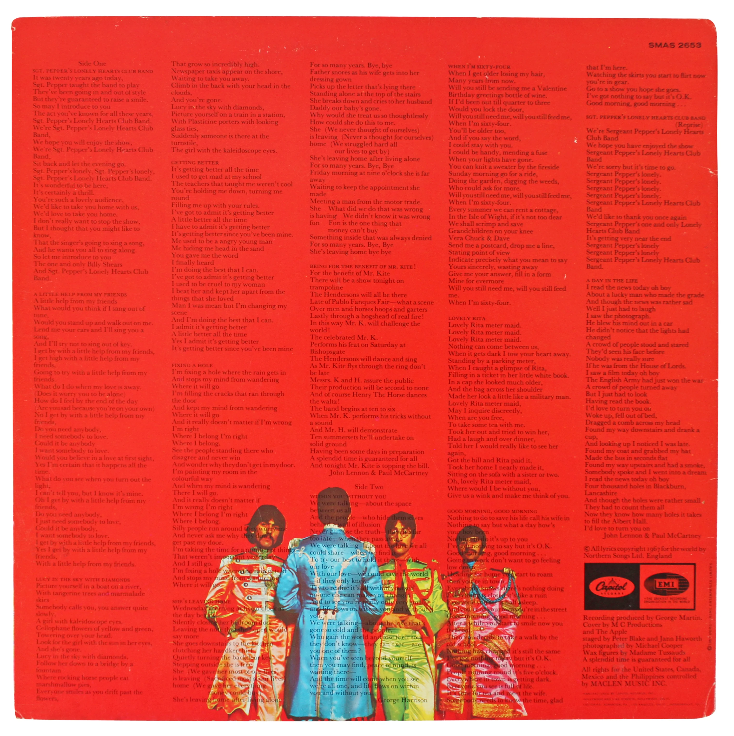 Paul McCartney Beatles Signed Sgt. Pepper's Album Cover W/ Vinyl JSA #YY56740 - Image 6