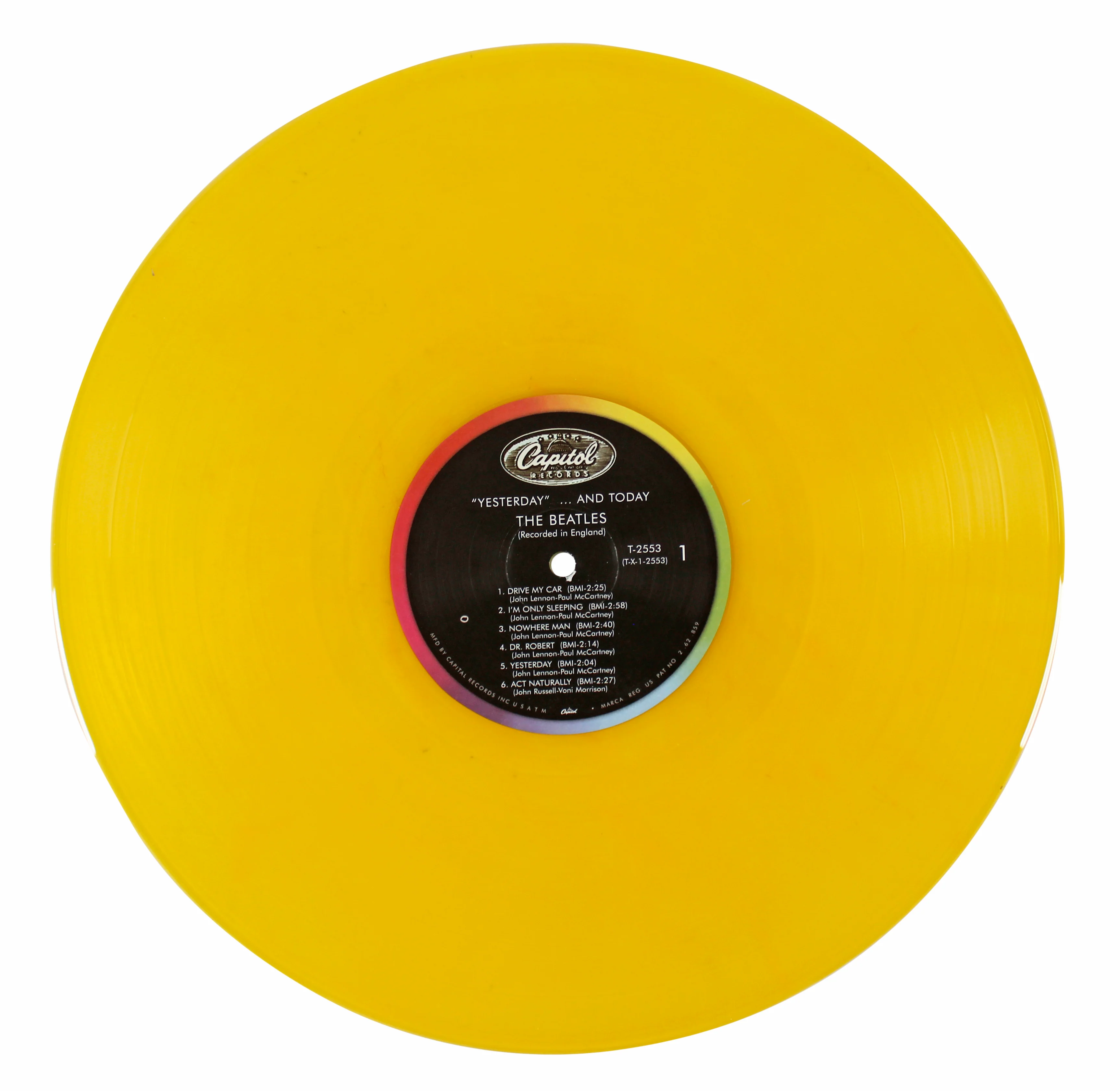 Paul McCartney Beatles Signed Yesterday & Today Album Cover w Vinyl PSA #AB04568 - Image 6