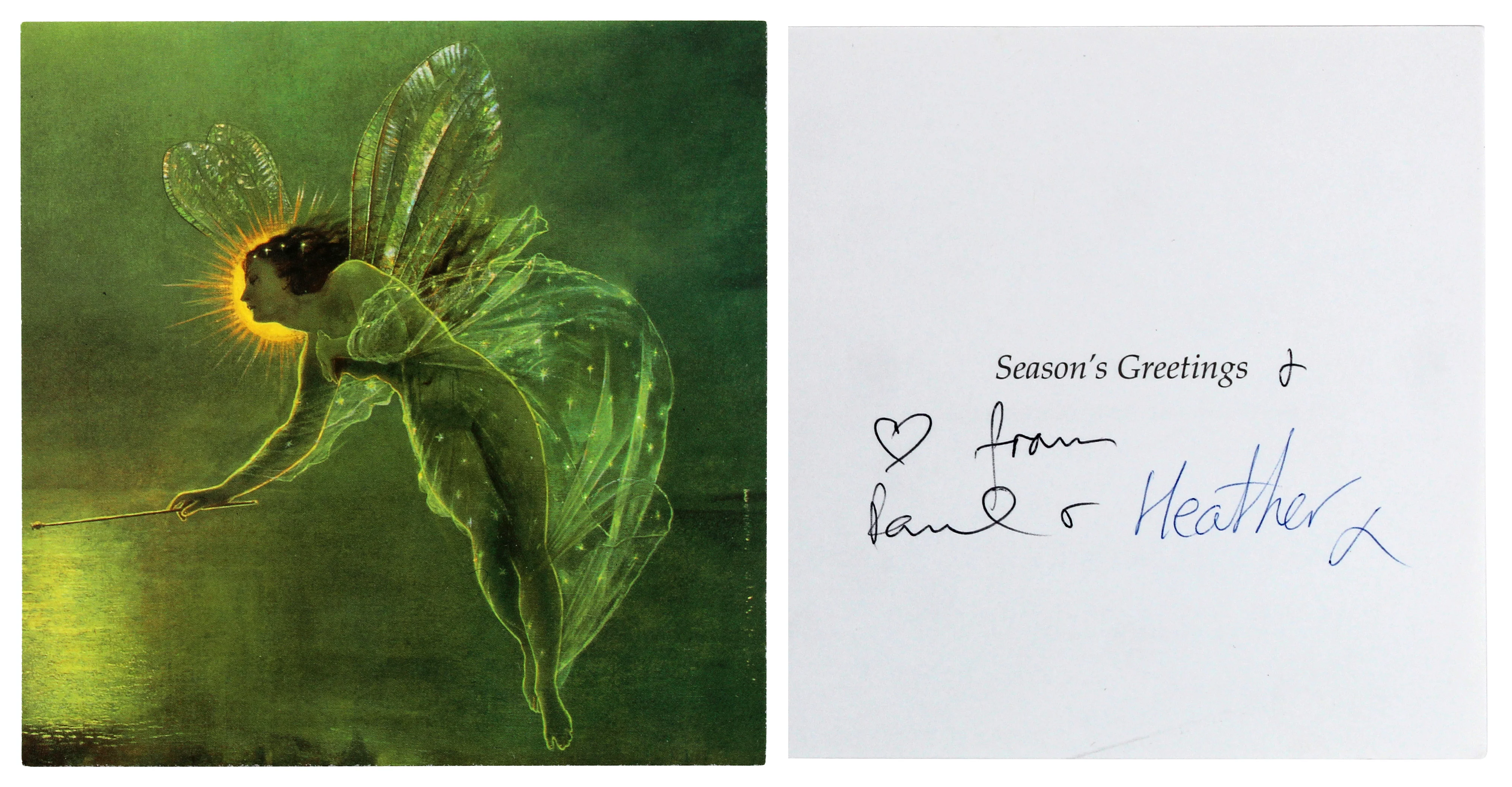 Paul McCartney & Heather Mills Authentic Signed Greeting Card BAS #AB76499 - Image 2