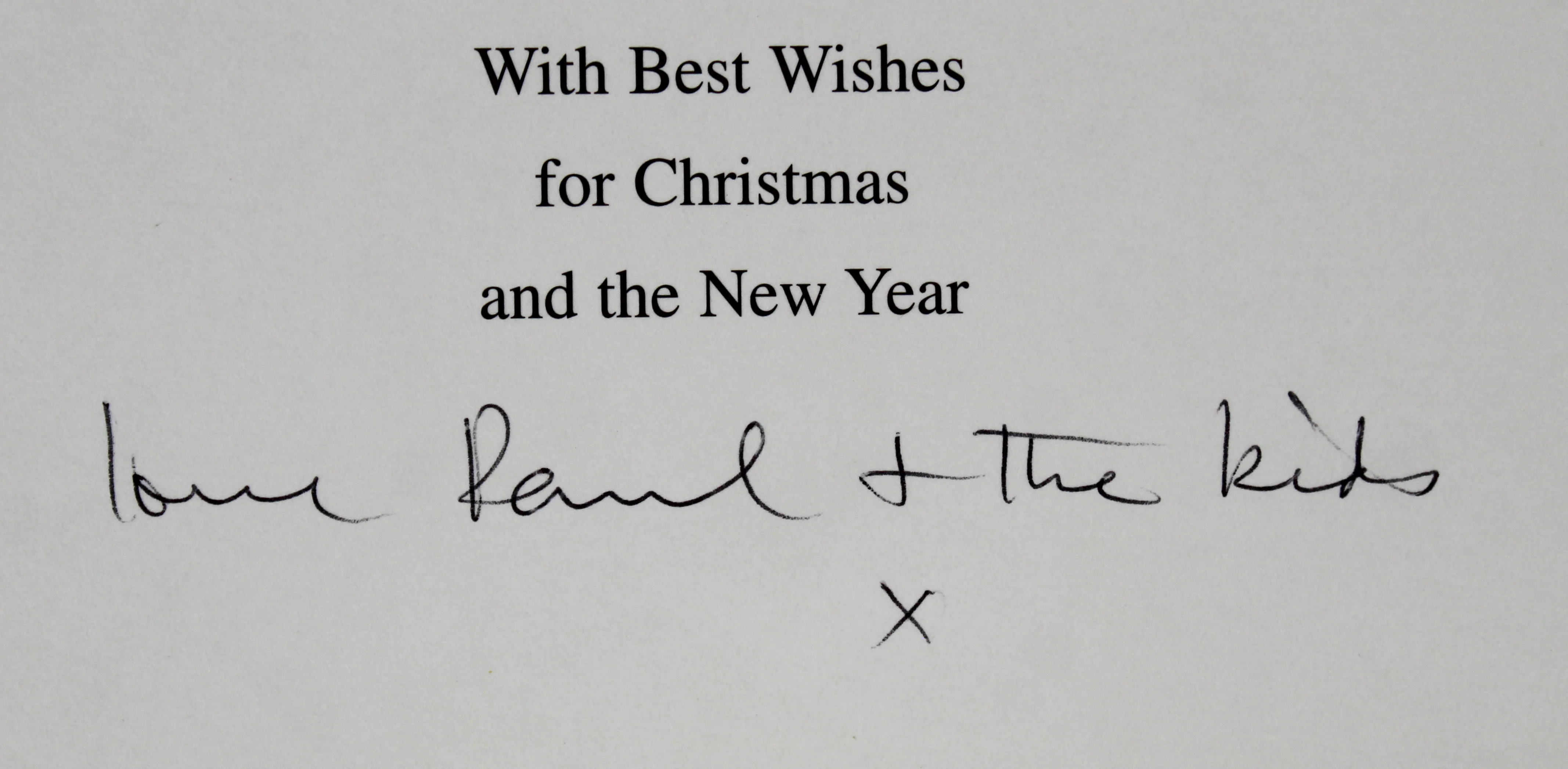 Paul McCartney "Love & The Kids" Signed 6.5x9 Christmas Greeting Card BAS - Image 3