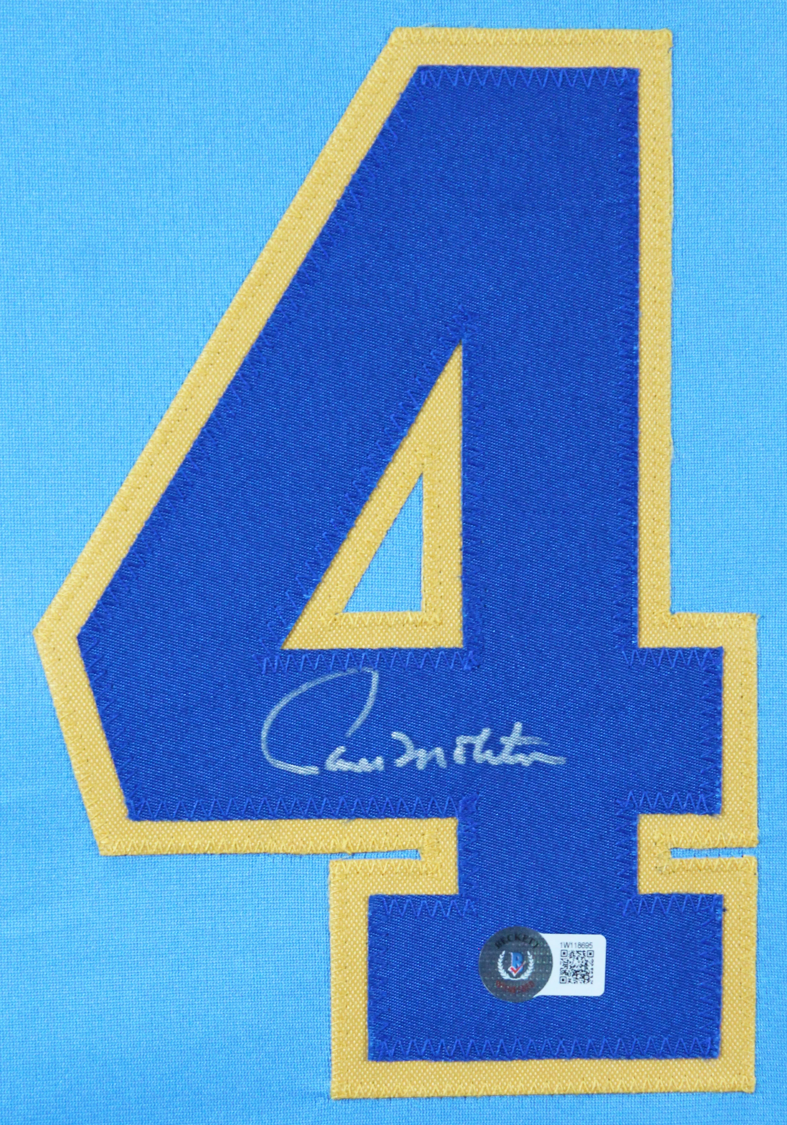 Paul Molitor Authentic Signed Light Blue Pro Style Framed Jersey Autographed BAS - Image 3