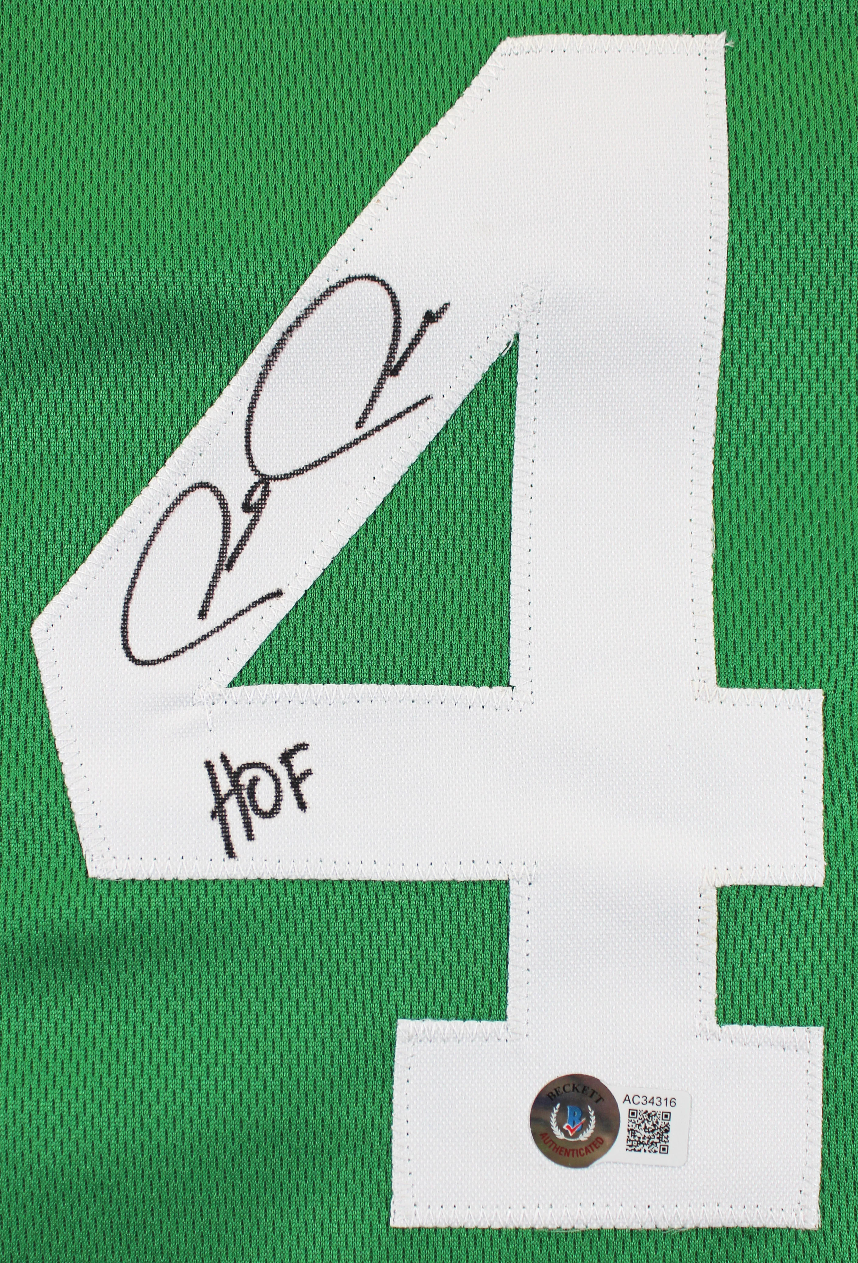 Paul Pierce "HOF" Authentic Signed Green Pro Style Jersey Autographed BAS - Image 3