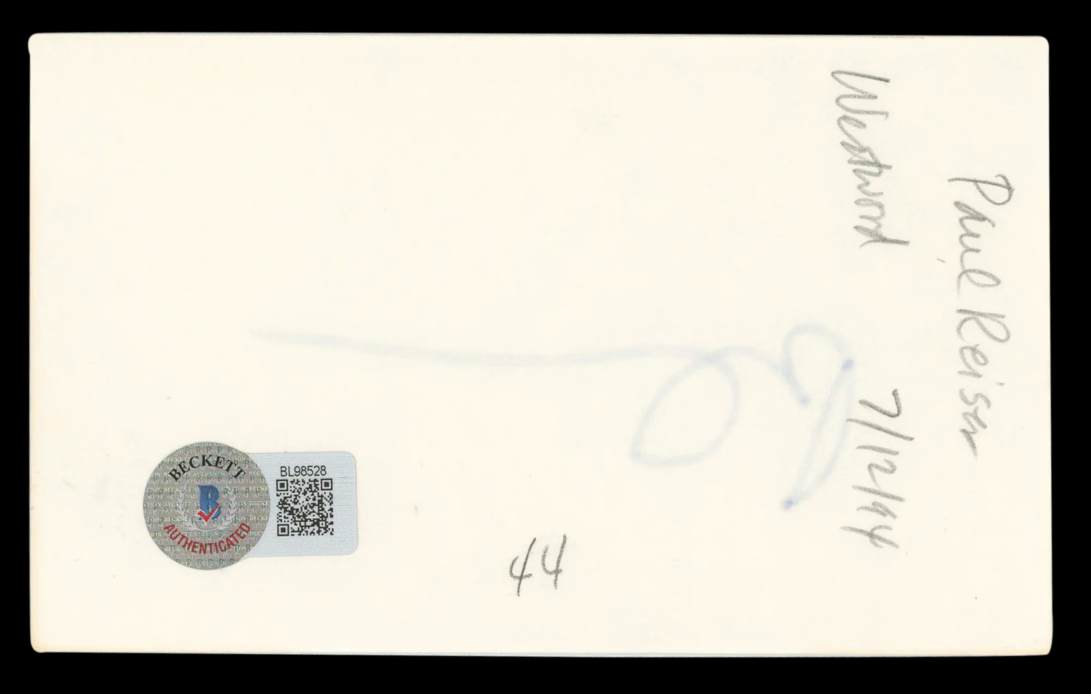 Paul Reiser Mad About You Authentic Signed 3x5 Index Card BAS #BL98528 - Image 3