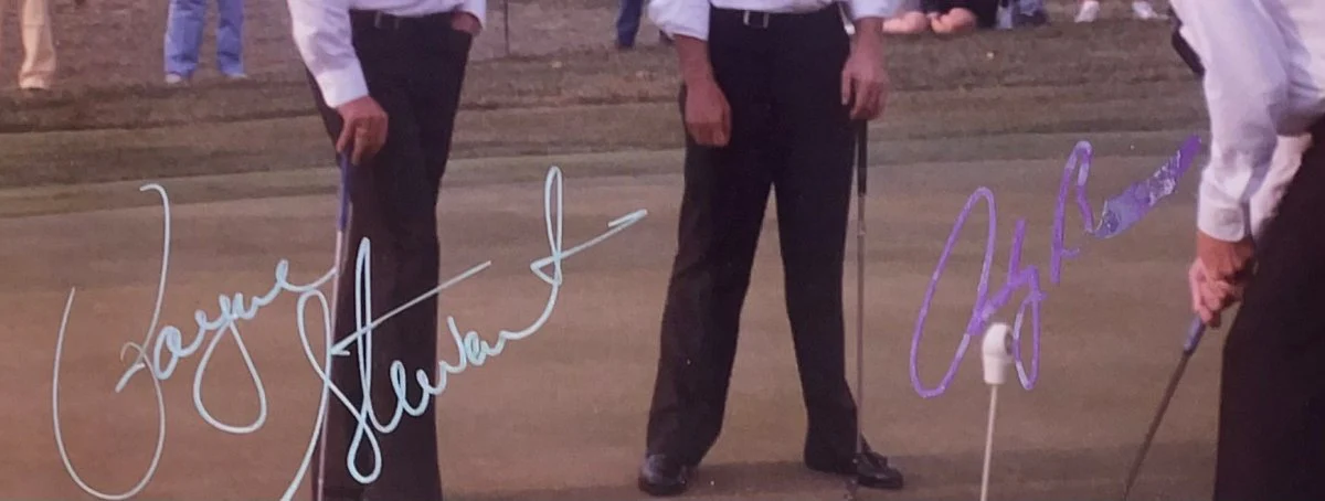 Payne Stewart Andy Bean Signed Framed 8x10 PGA Golf Photo BAS BH78968 - Image 2