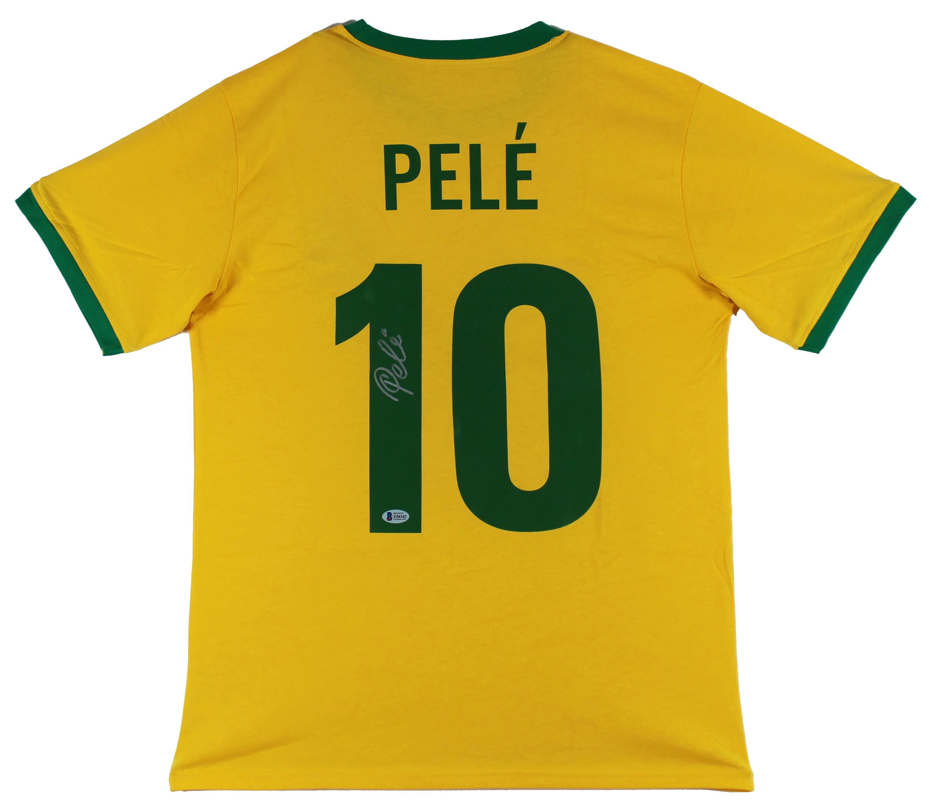 Pele Authentic Signed Brazil Jersey Autographed in Silver BAS - Image 2