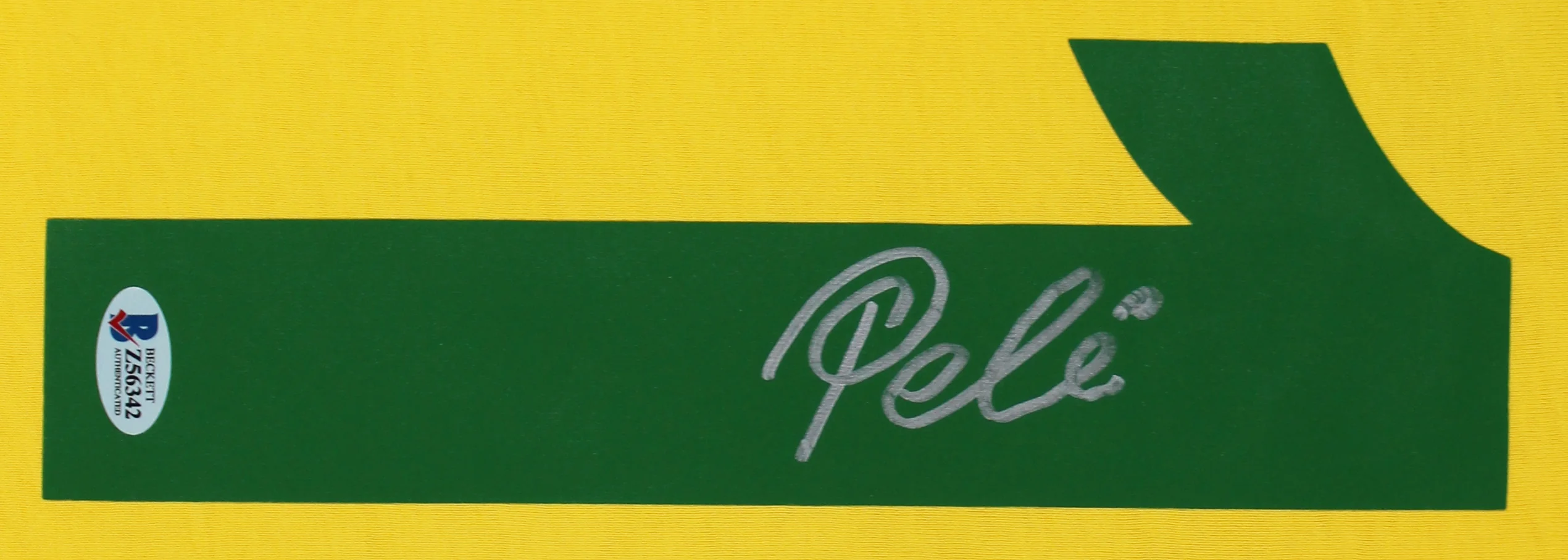 Pele Authentic Signed Brazil Jersey Autographed in Silver BAS - Image 3