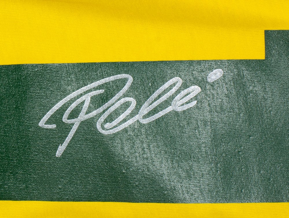 Pele Signed Yellow Brazil Soccer Jersey PSA/DNA - Image 2