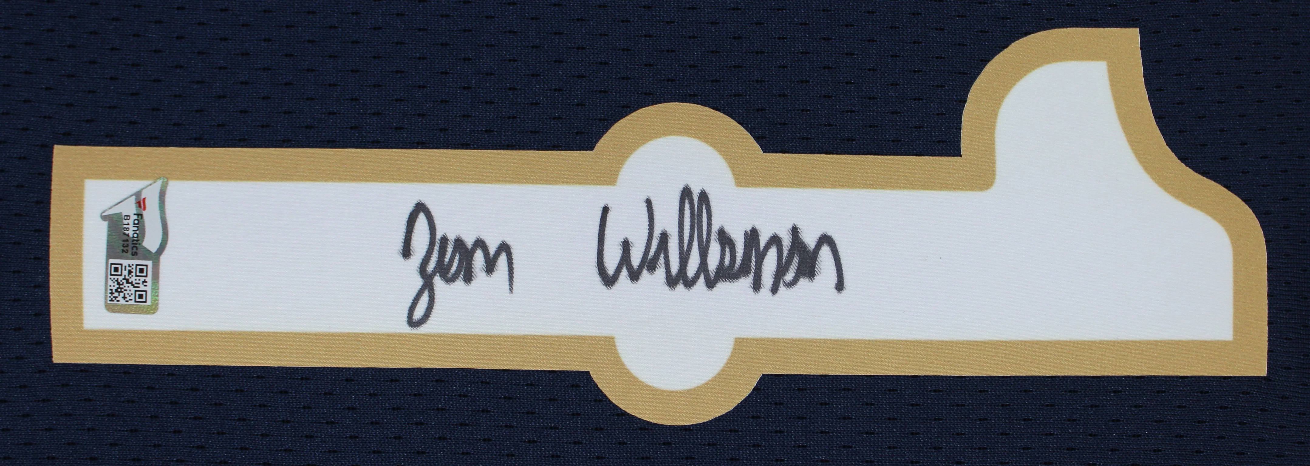 Pelicans Zion Williamson Signed Navy Blue Nike Swingman Jersey Fanatics COA - Image 3