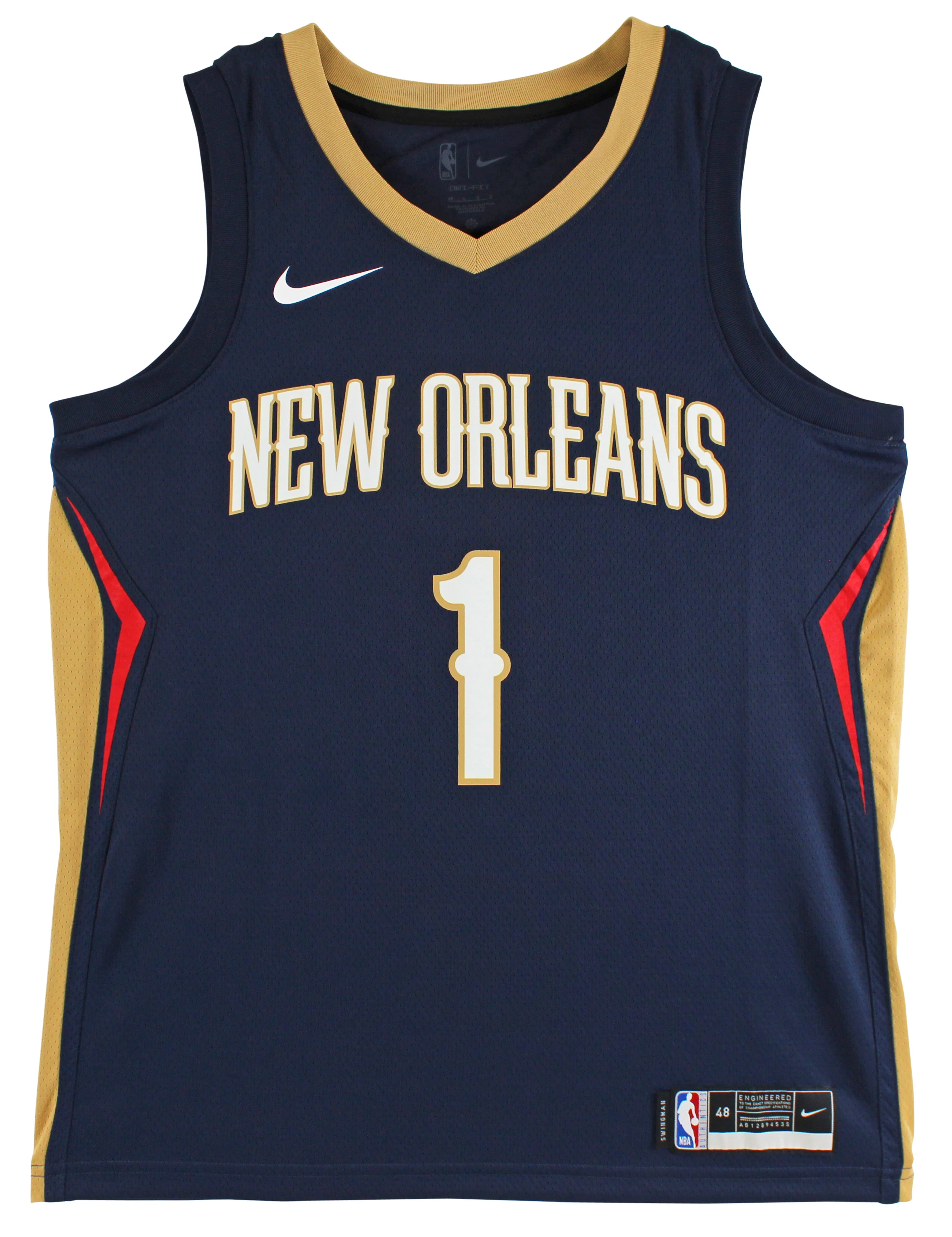 Pelicans Zion Williamson Signed Navy Blue Nike Swingman Jersey Fanatics COA - Image 4